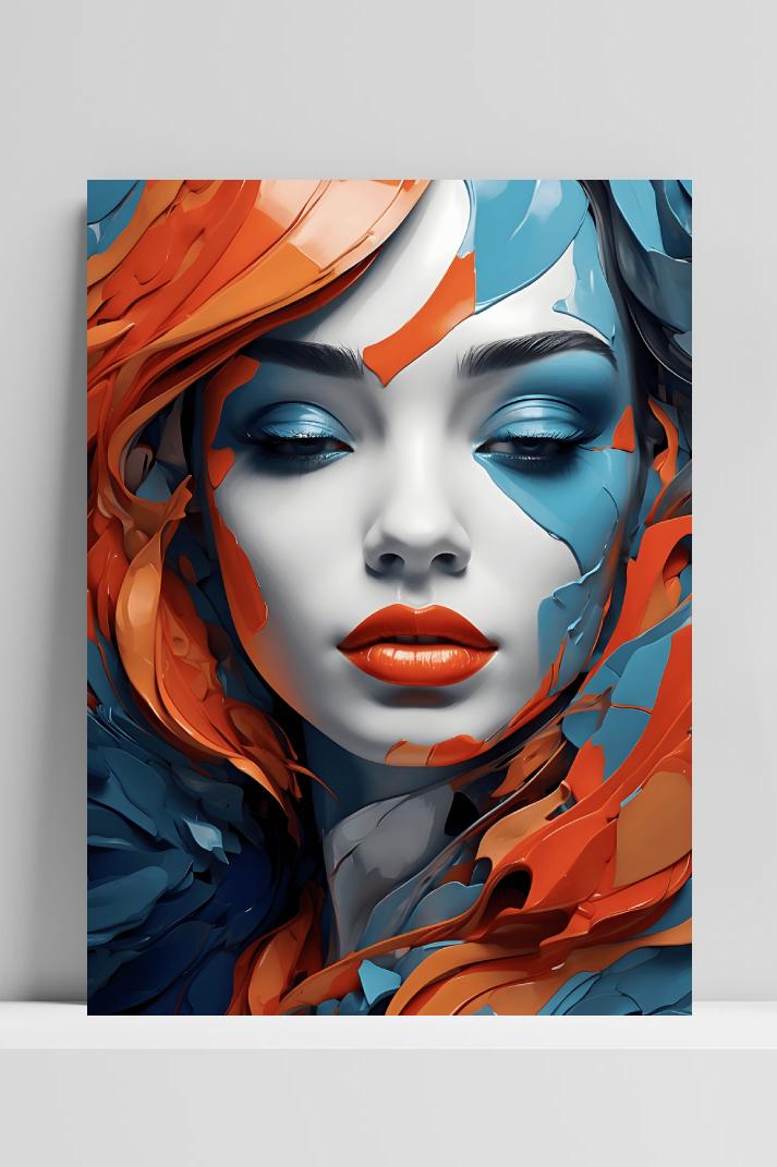 Rood Blauw op 3mm aluminium dibond