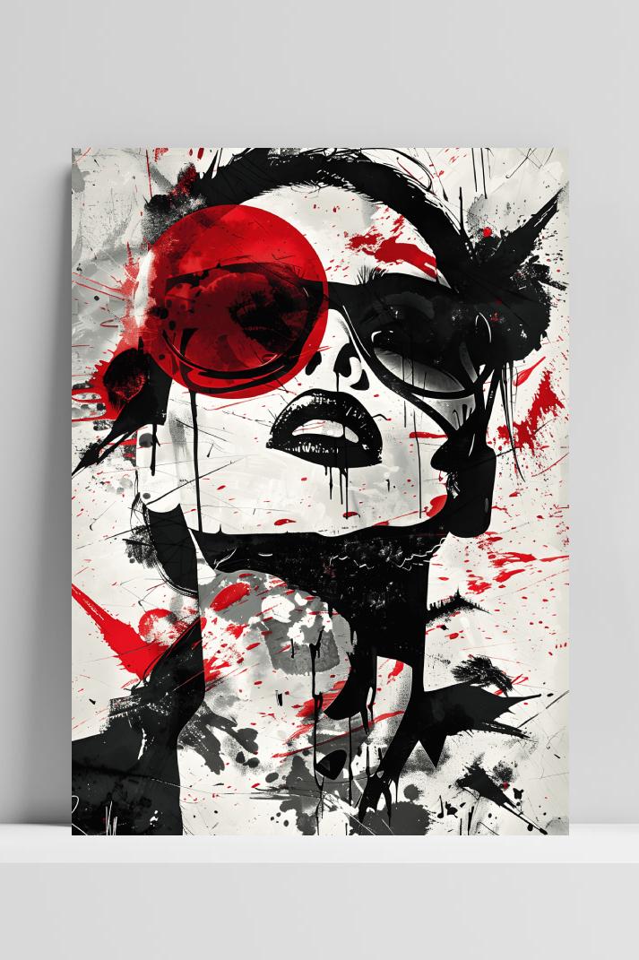 Vrouw Kunst op 3mm aluminium dibond