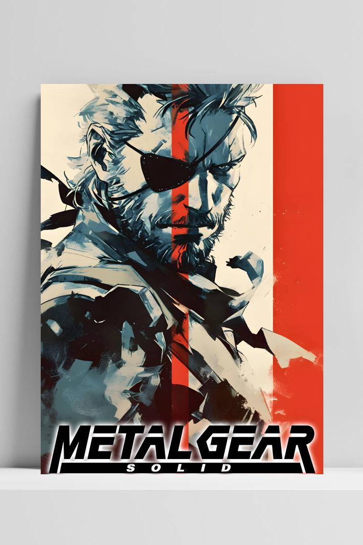Metal Gear Solid op 3mm aluminium dibond