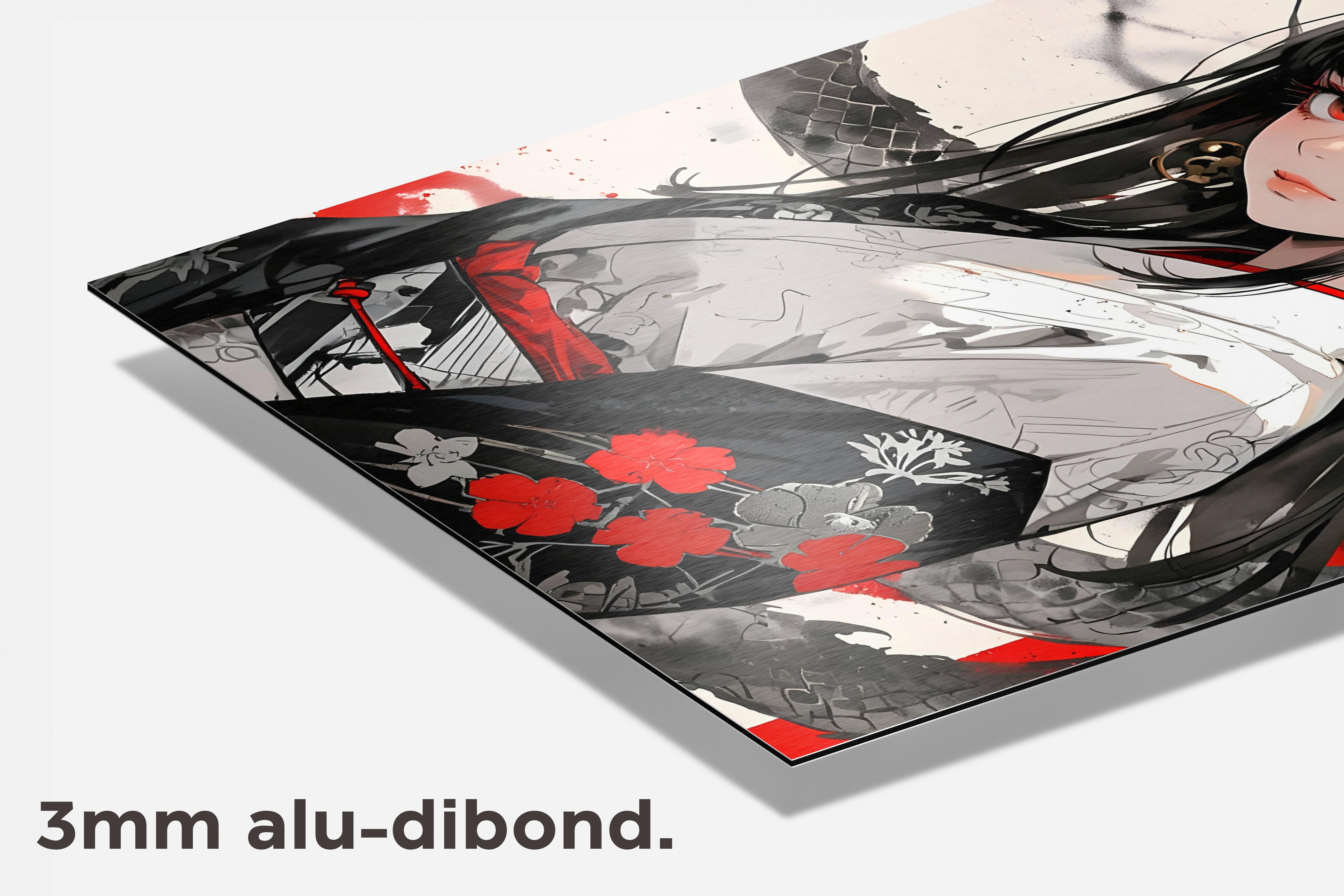 Geisha Draak dibond detail