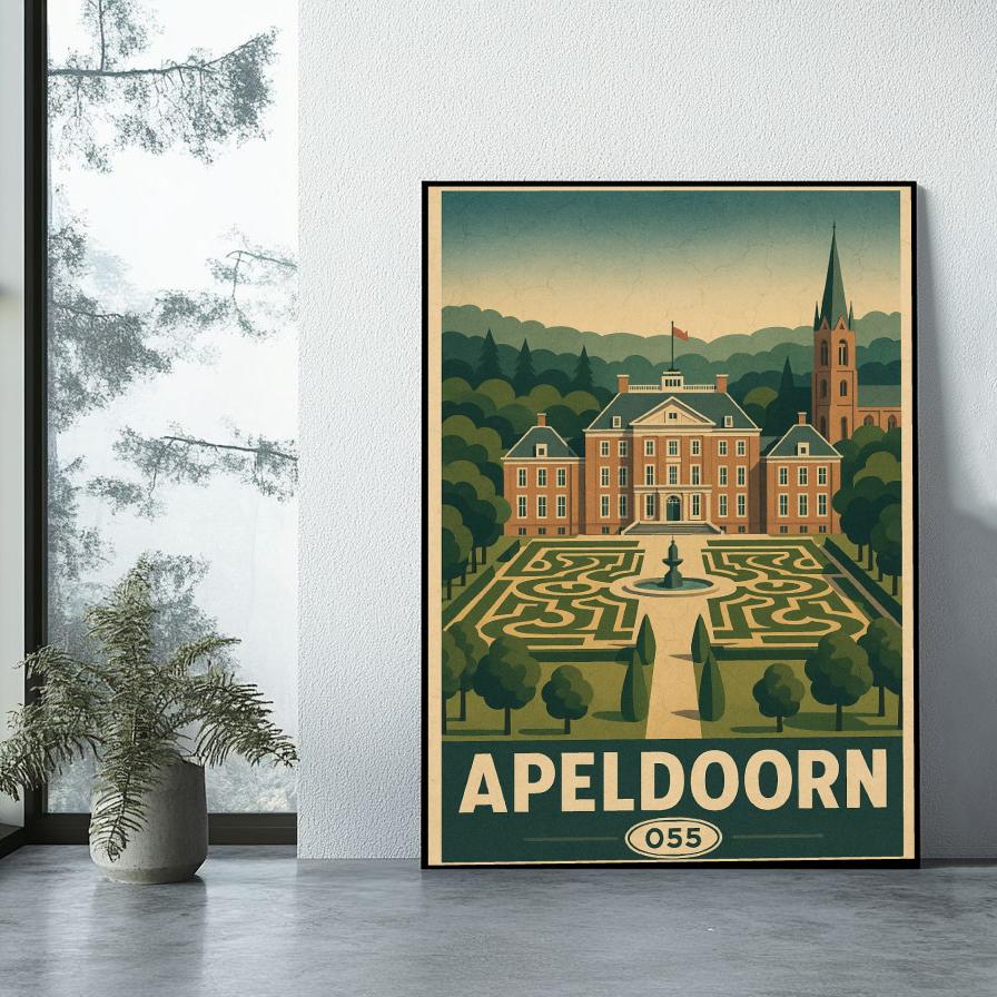 Apeldoorn Netherlands Vintage Text poster sfeerbeeld 1