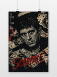 Póster Scarface The World Is Yours de 25 Artstreet
