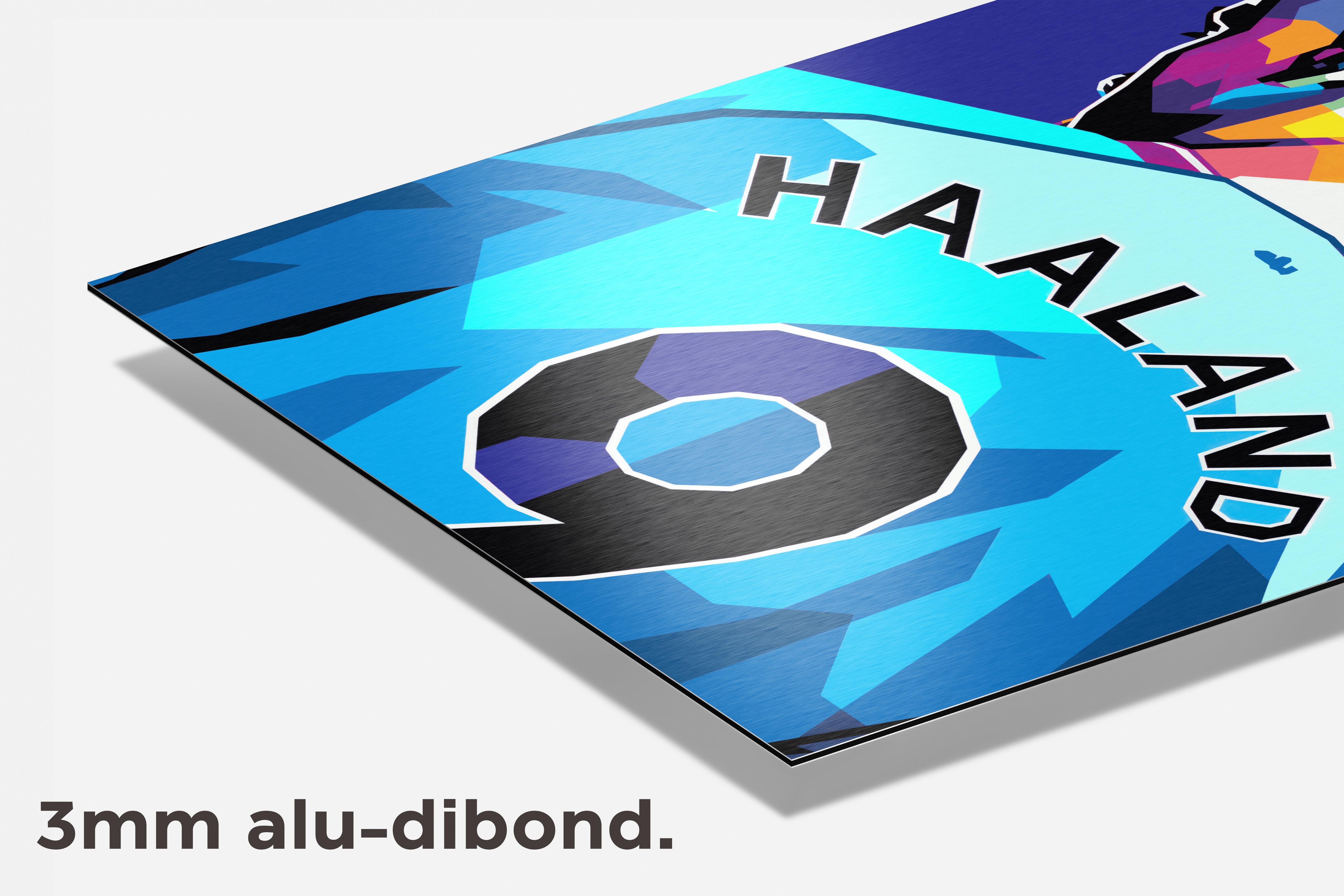 Erling Haaland Pop Art dibond detail