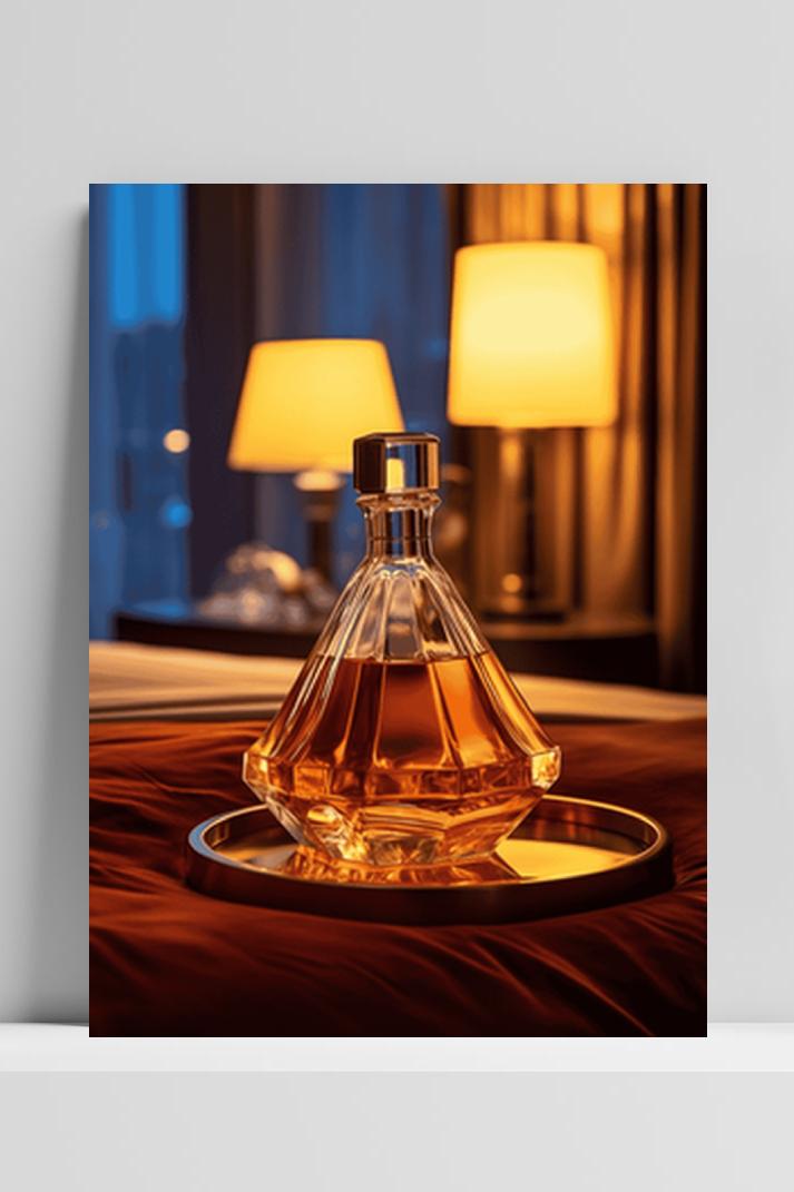 Pyramidefles Whiskey op 3mm aluminium dibond