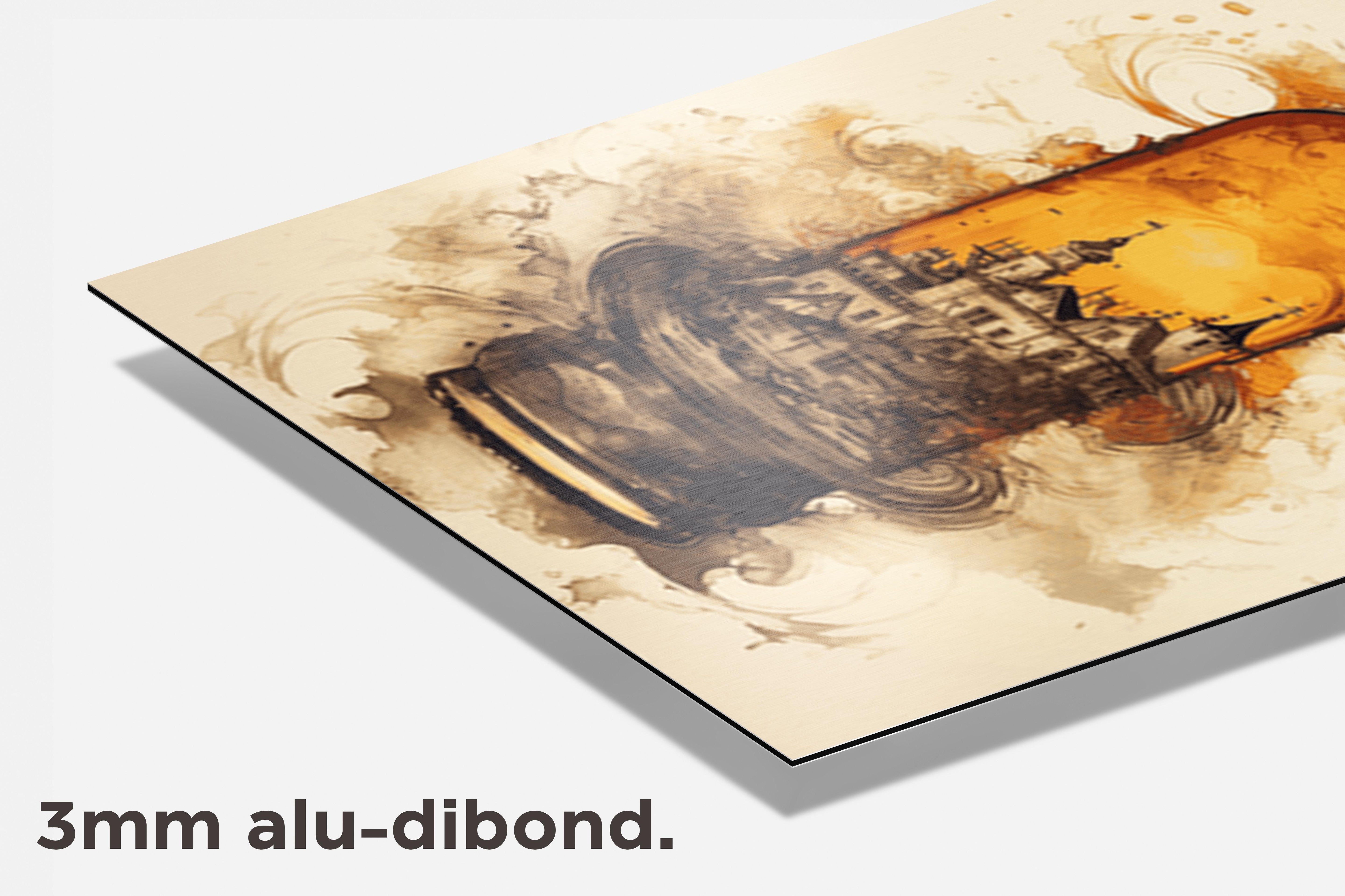 Whiskey Fles dibond detail