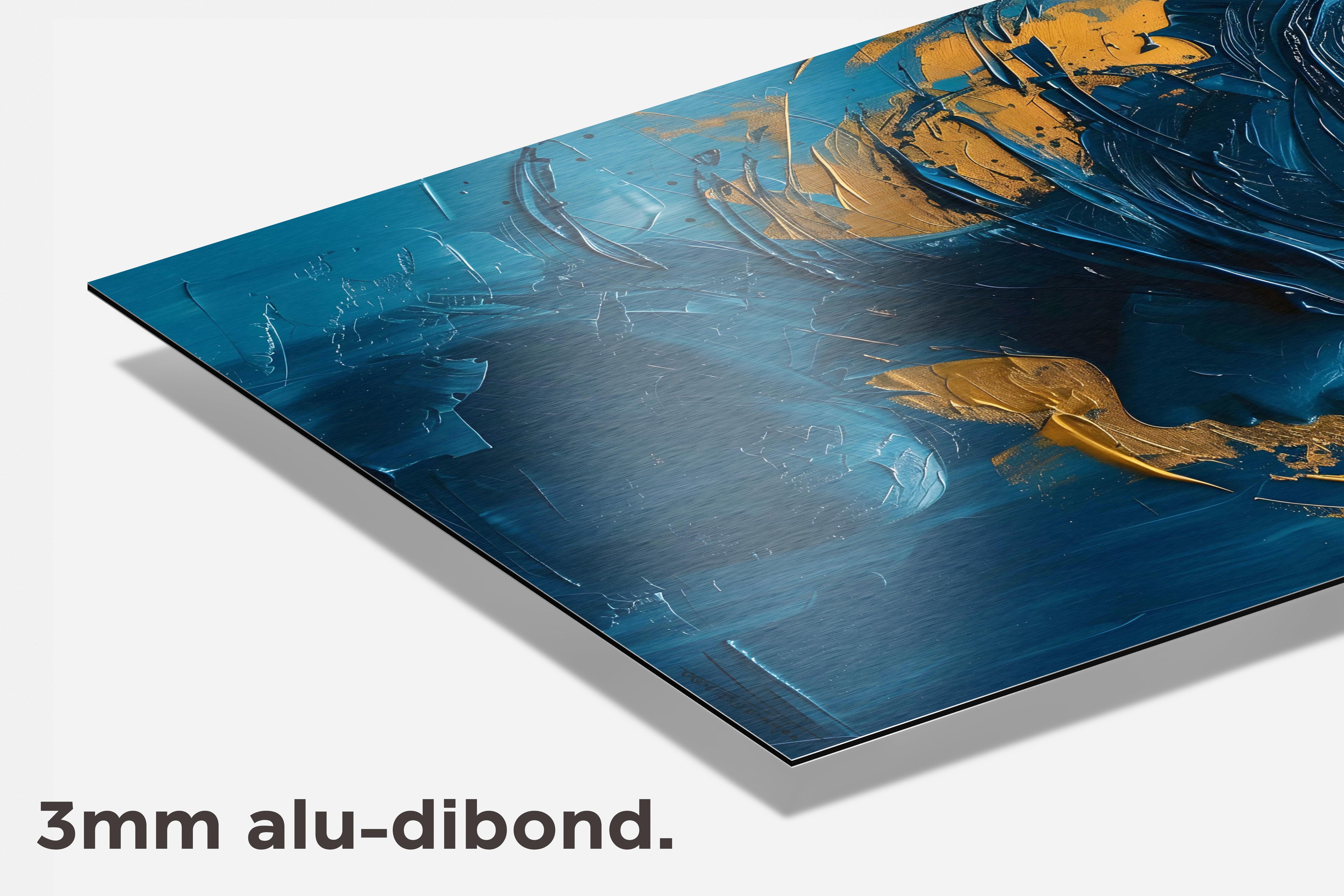 Gouden Blauwe Vrouw dibond detail