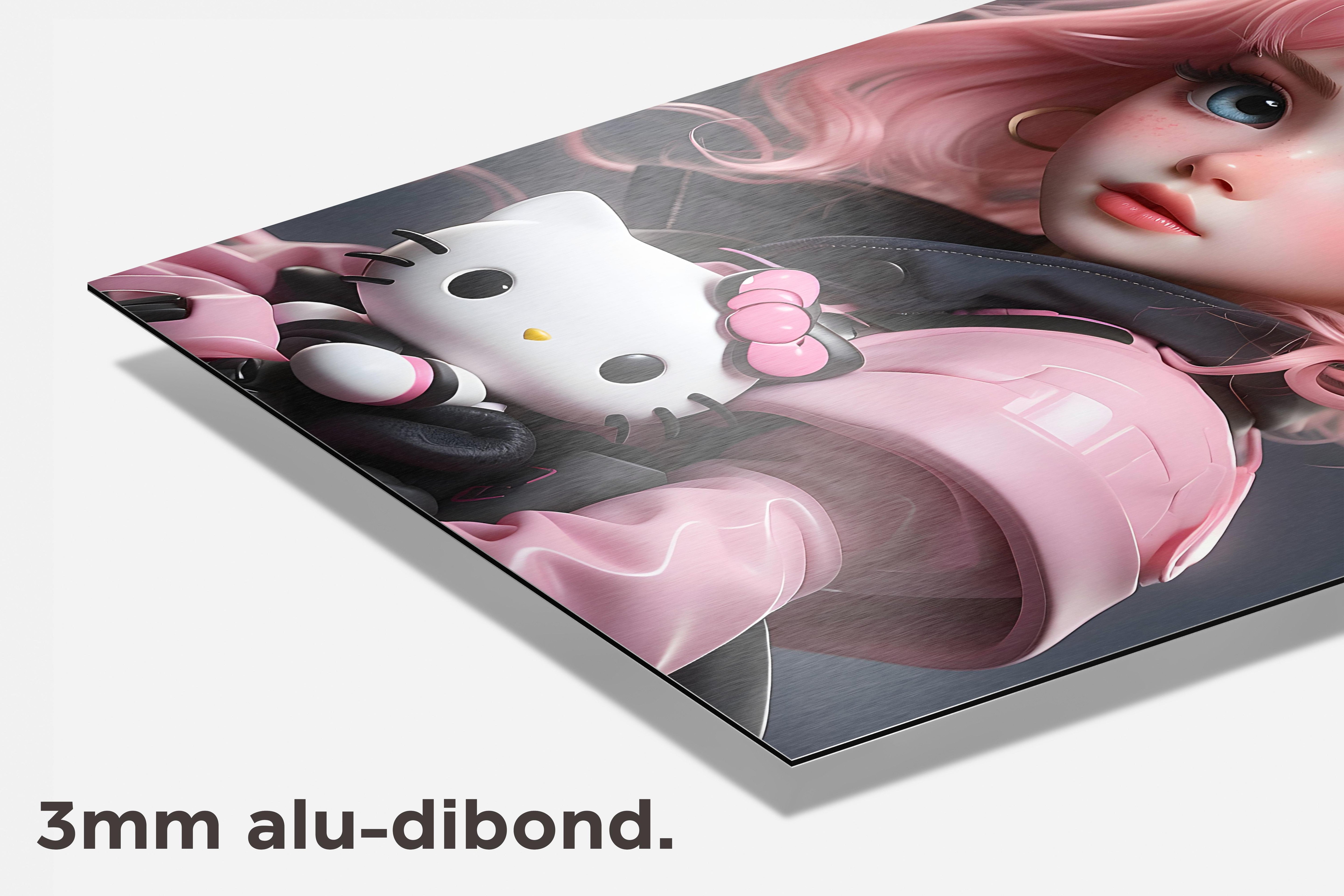 Hello Kitty meisje dibond detail