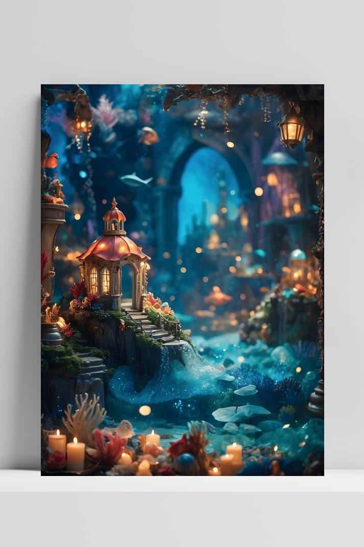 Magisch Landschap op 3mm aluminium dibond