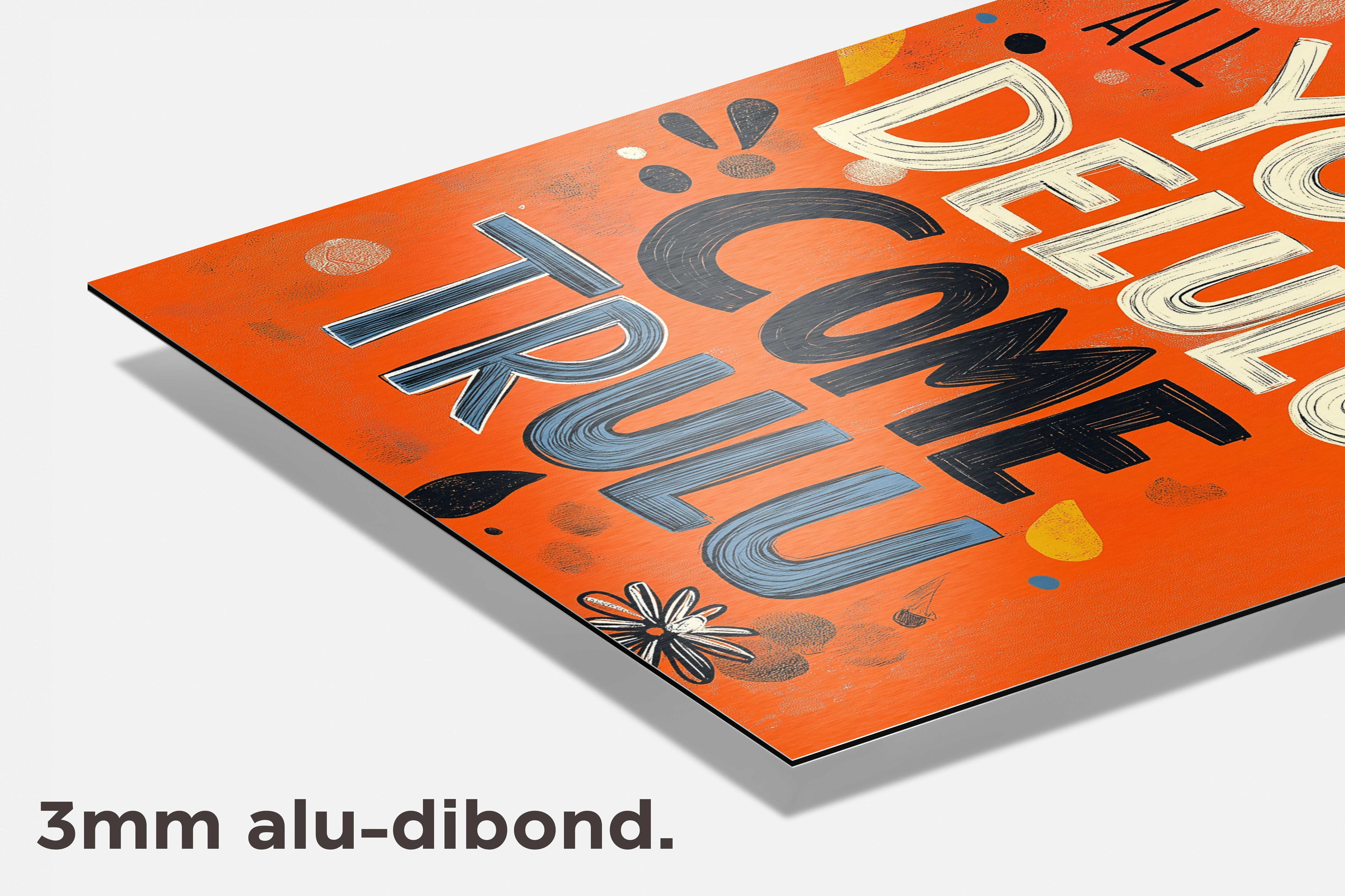 Delulu Come Trulu dibond detail