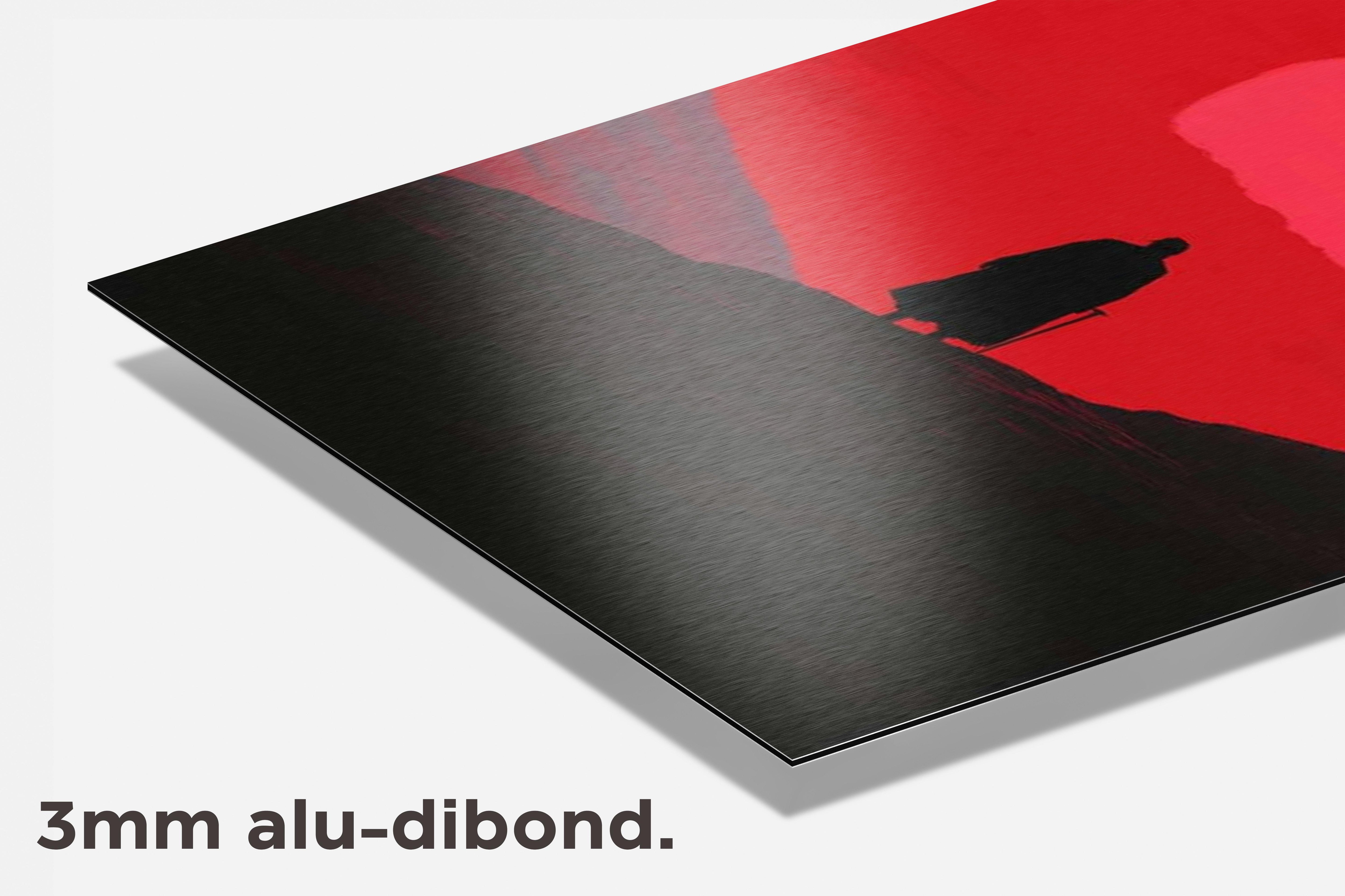 Man Silhouet dibond detail