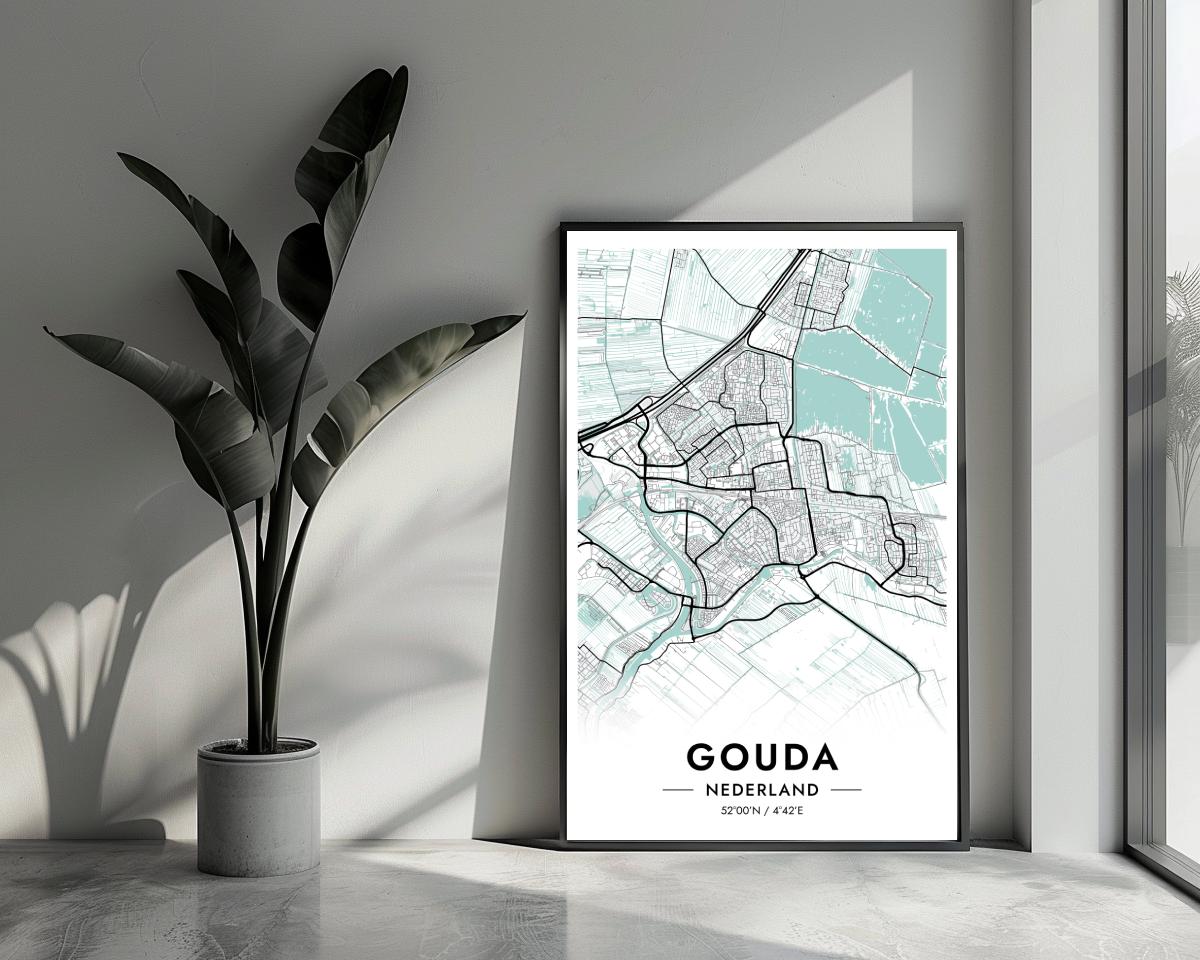 Gouda Blauw poster van 25 Artstreet