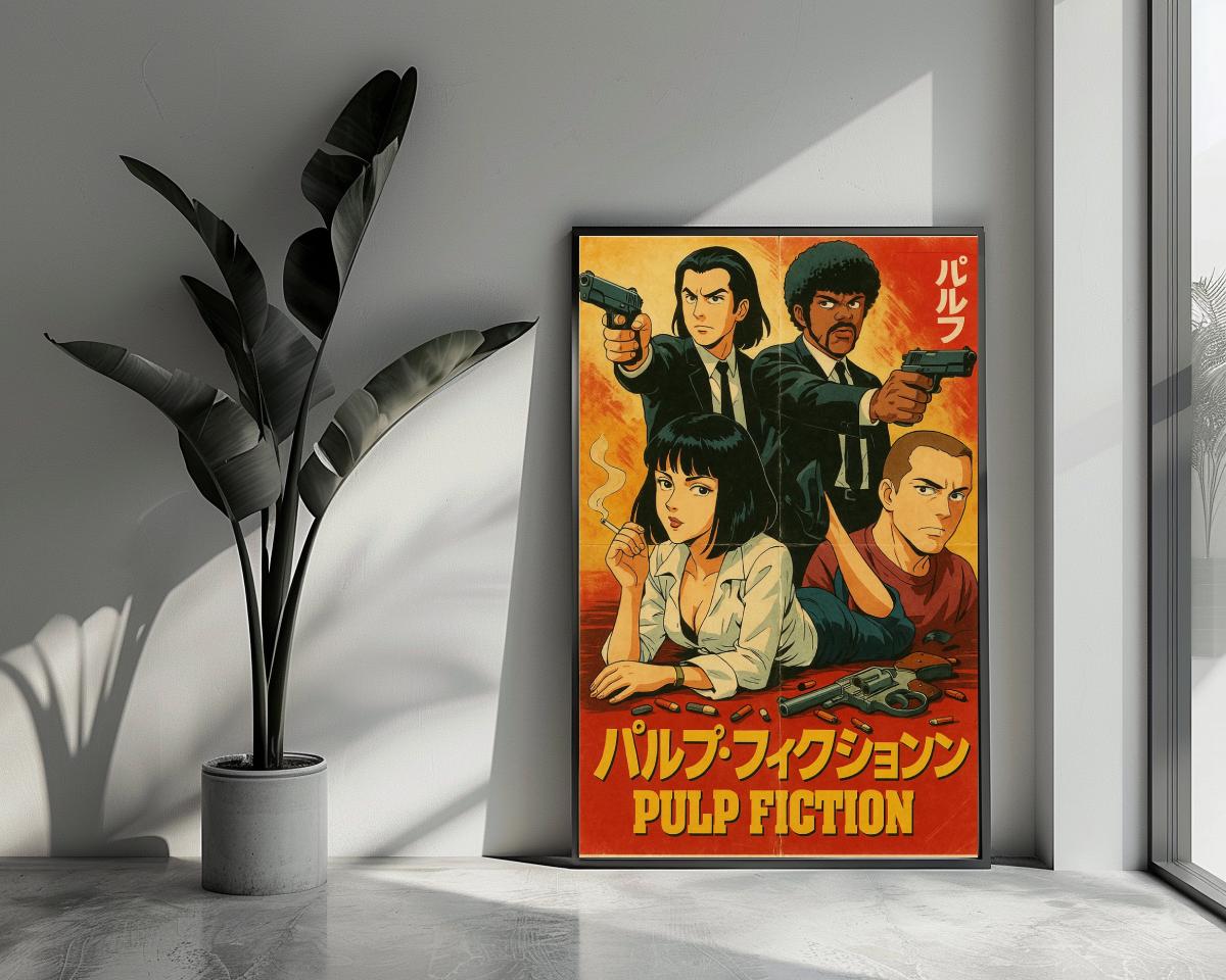 Pulp Fiction Manga poster van 25 Artstreet