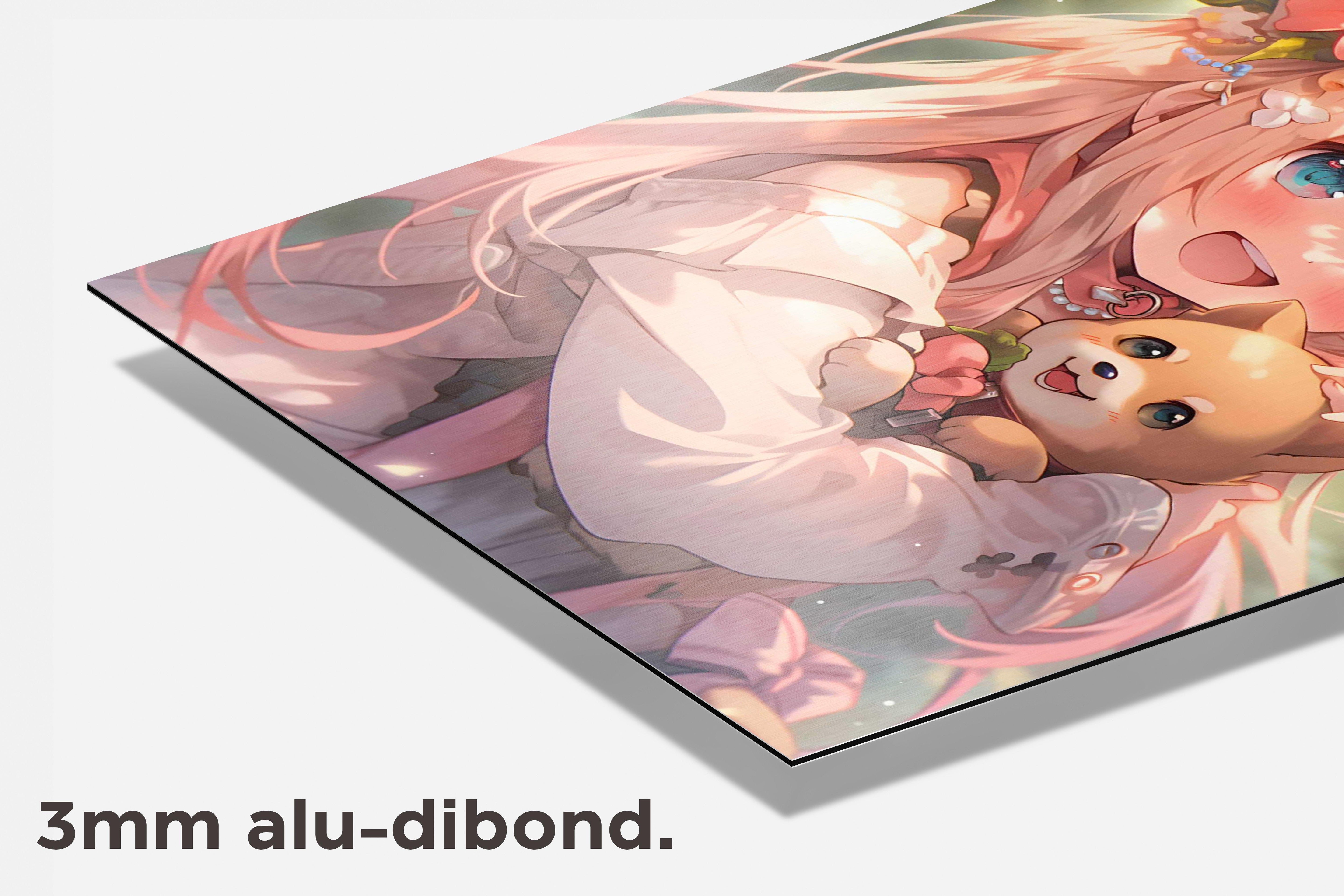 Meisje Anime dibond detail