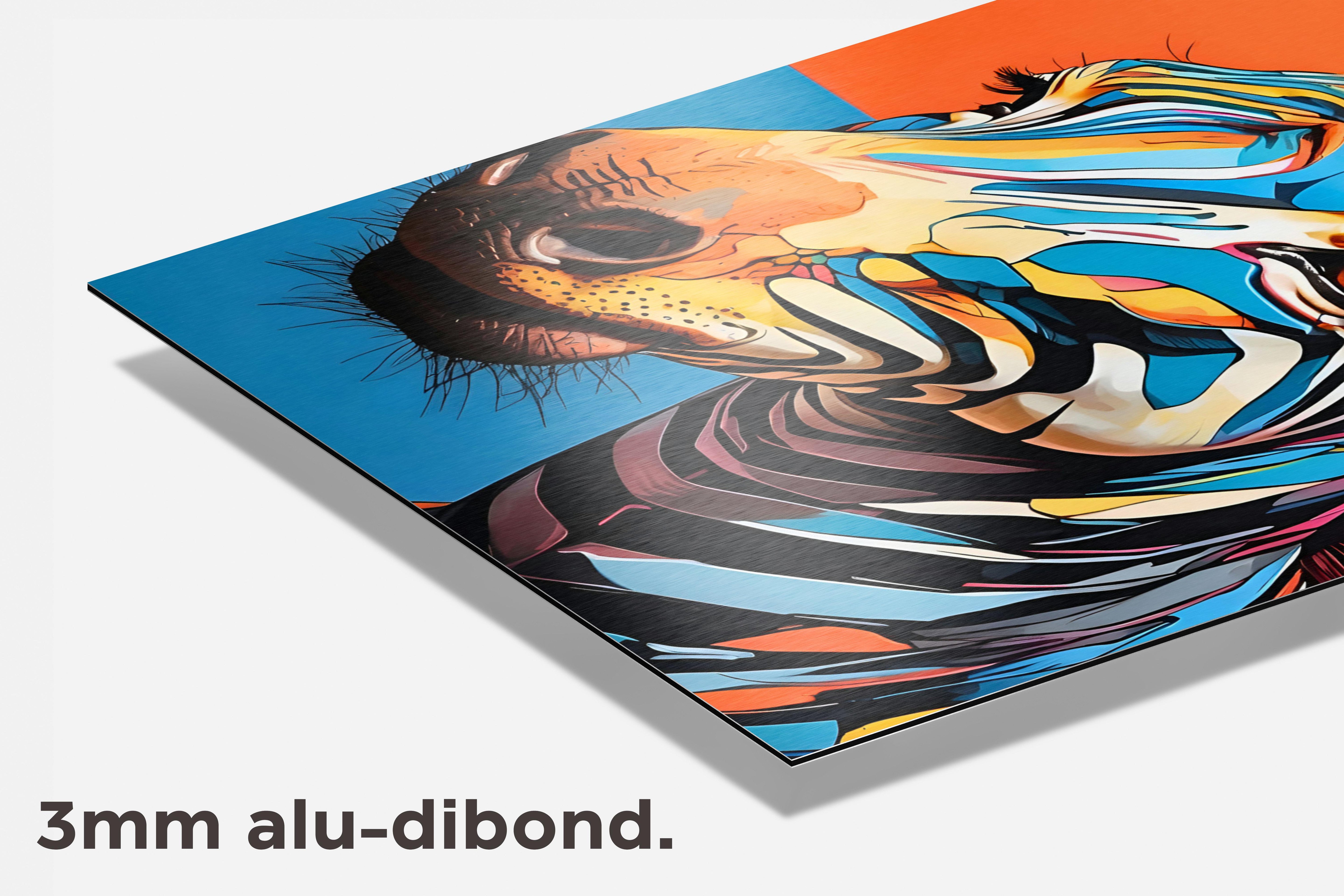 Pop Zebra dibond detail
