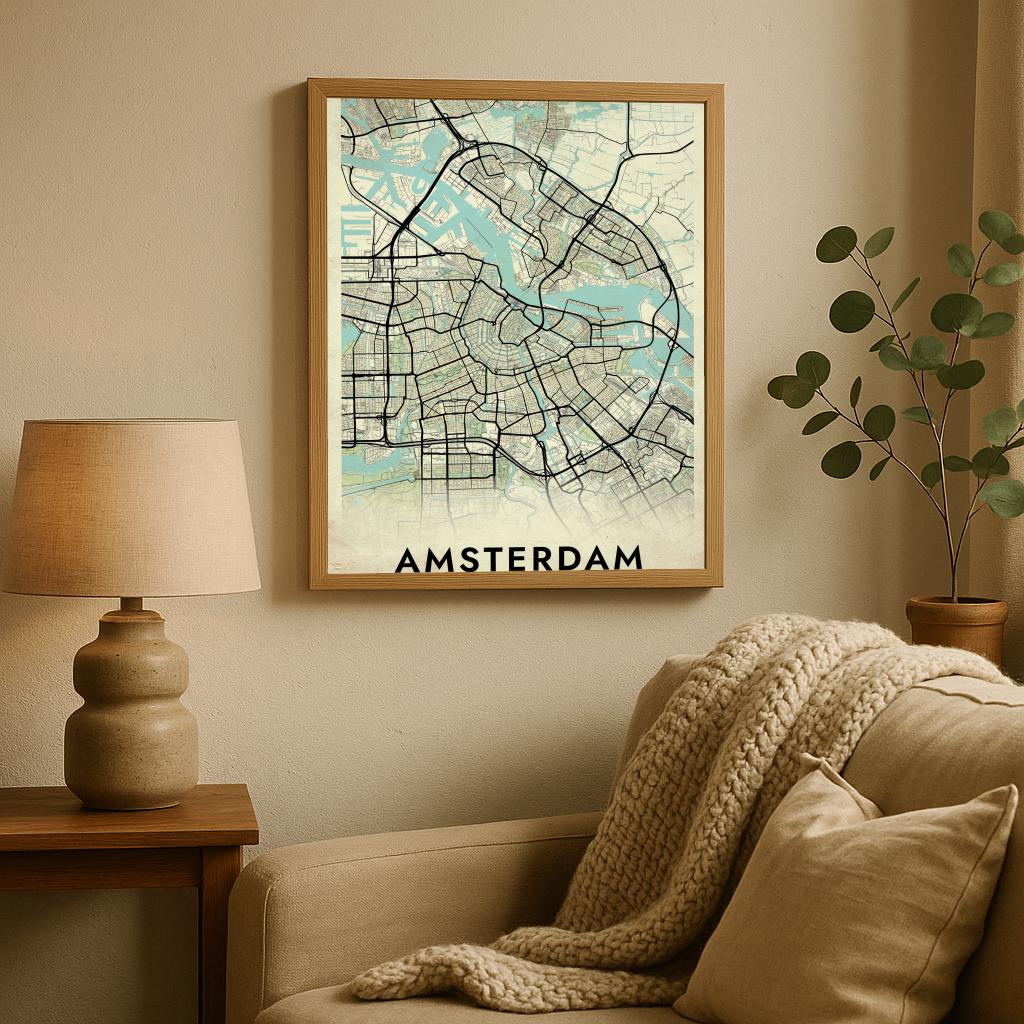 Amsterdam Vintage poster sfeerbeeld 2