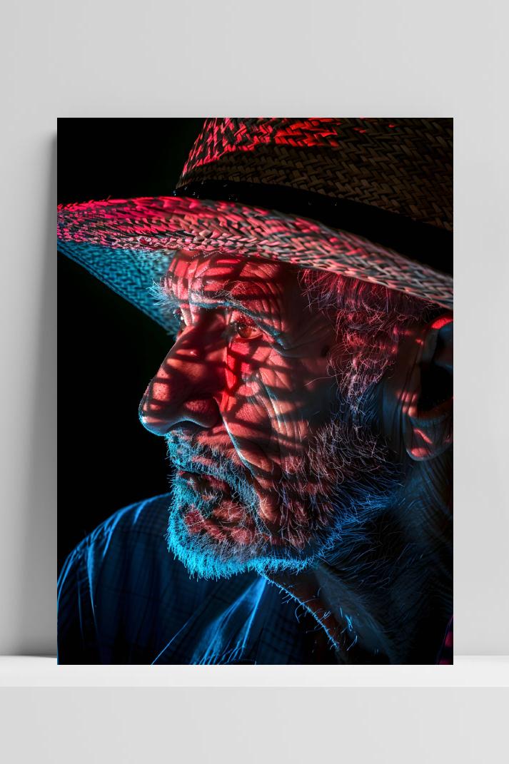 Schaduw Man op 3mm aluminium dibond