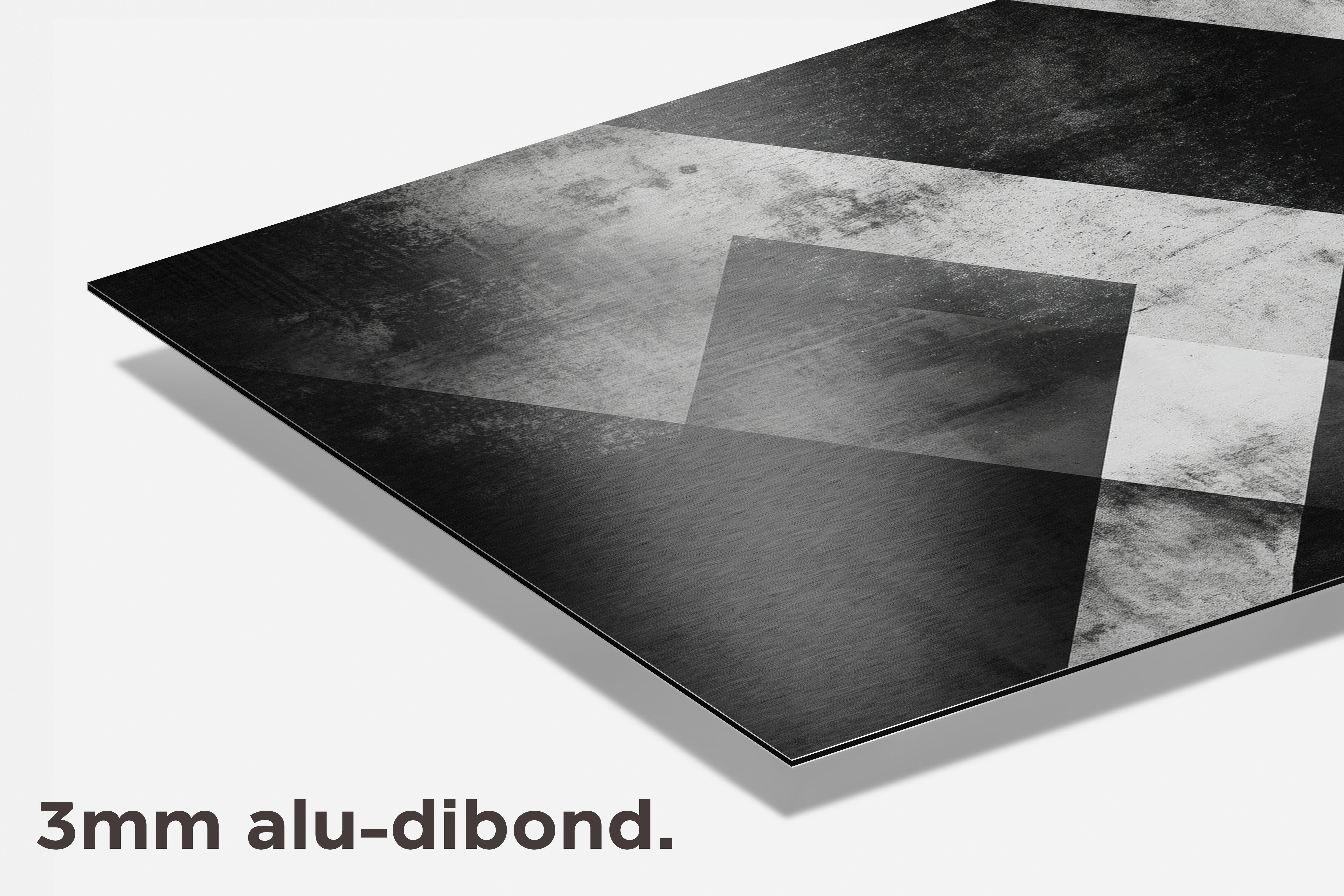 Abstract Zwart-Wit dibond detail