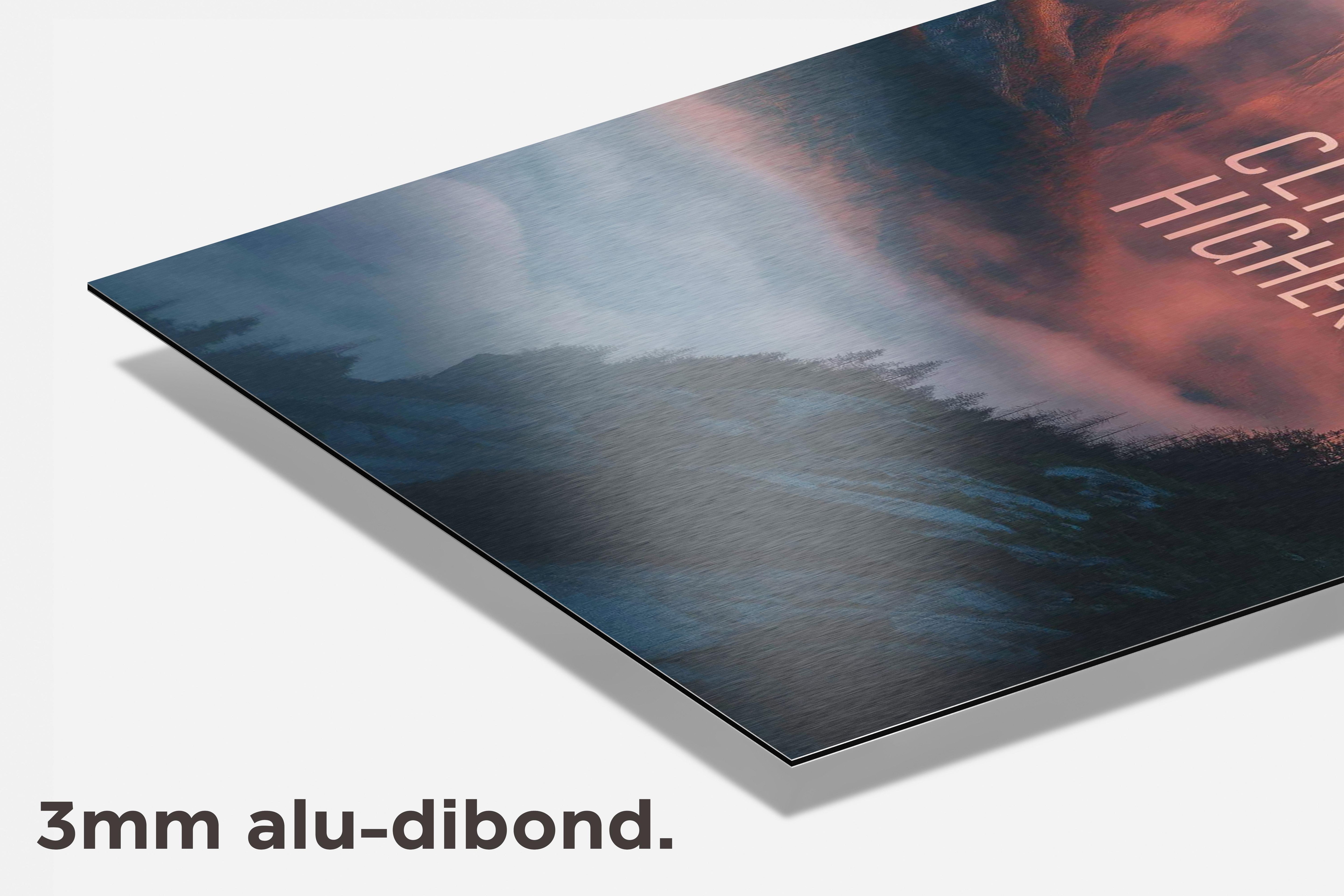 Climb Higher dibond detail