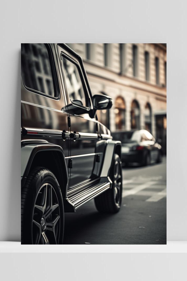 Mercedes G Wagon Back op 3mm aluminium dibond