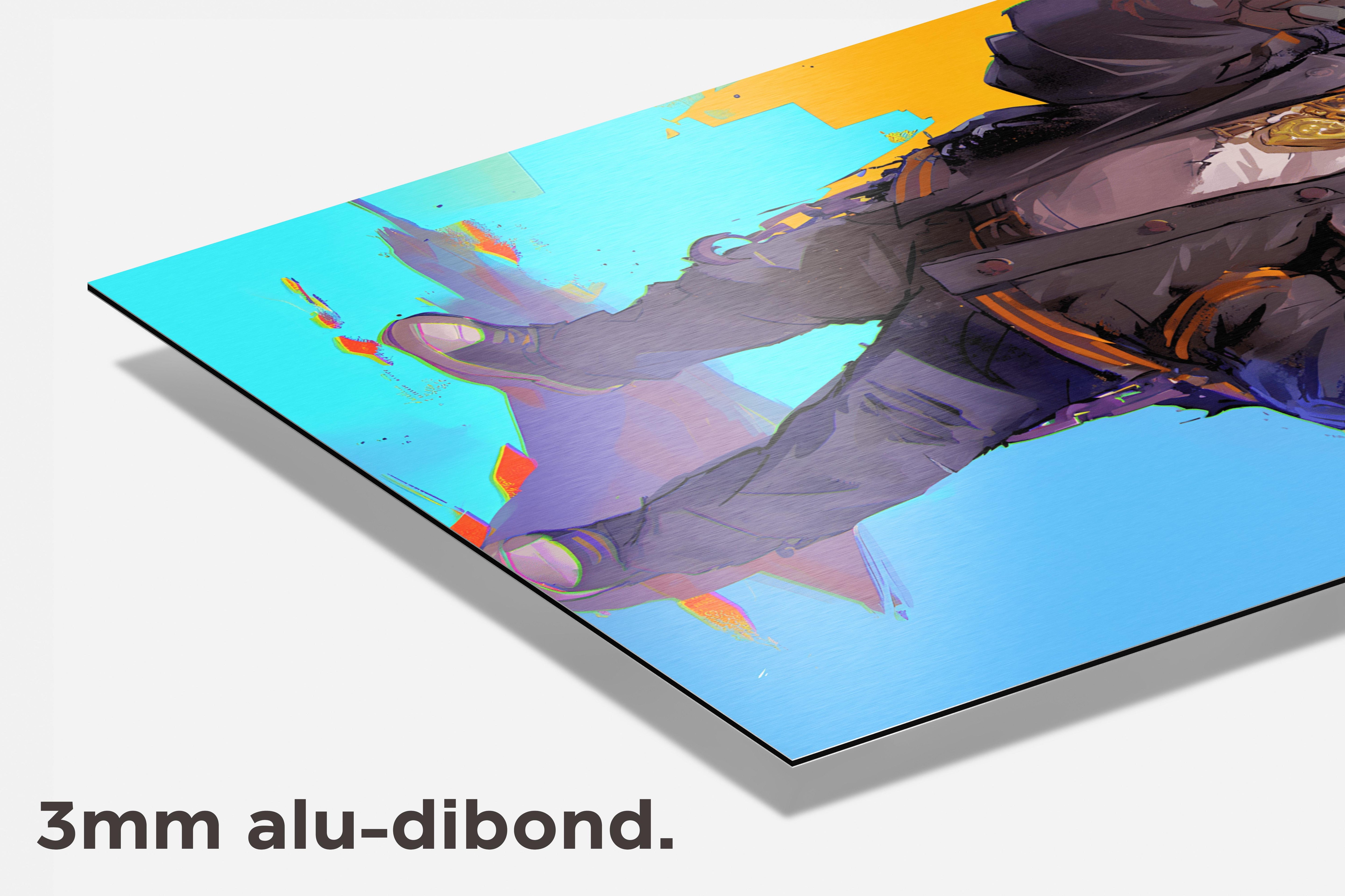 Gorilla Knuppel dibond detail
