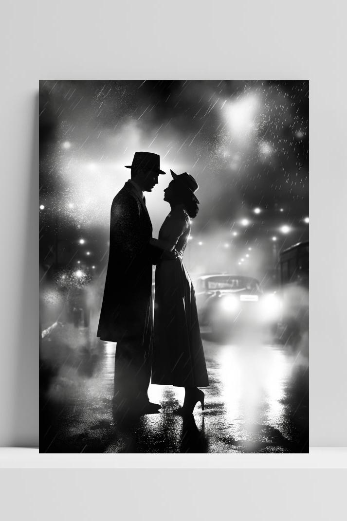 Casablanca Zwart Wit op 3mm aluminium dibond