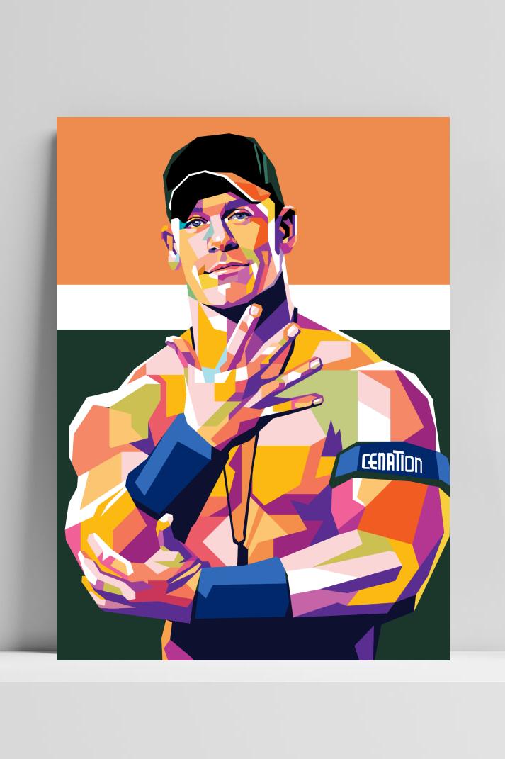 John Cena op 3mm aluminium dibond