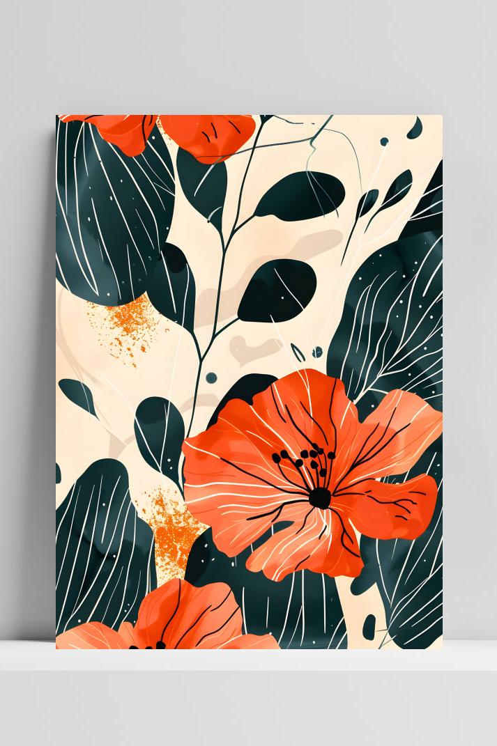Boho Bloemen op 3mm aluminium dibond