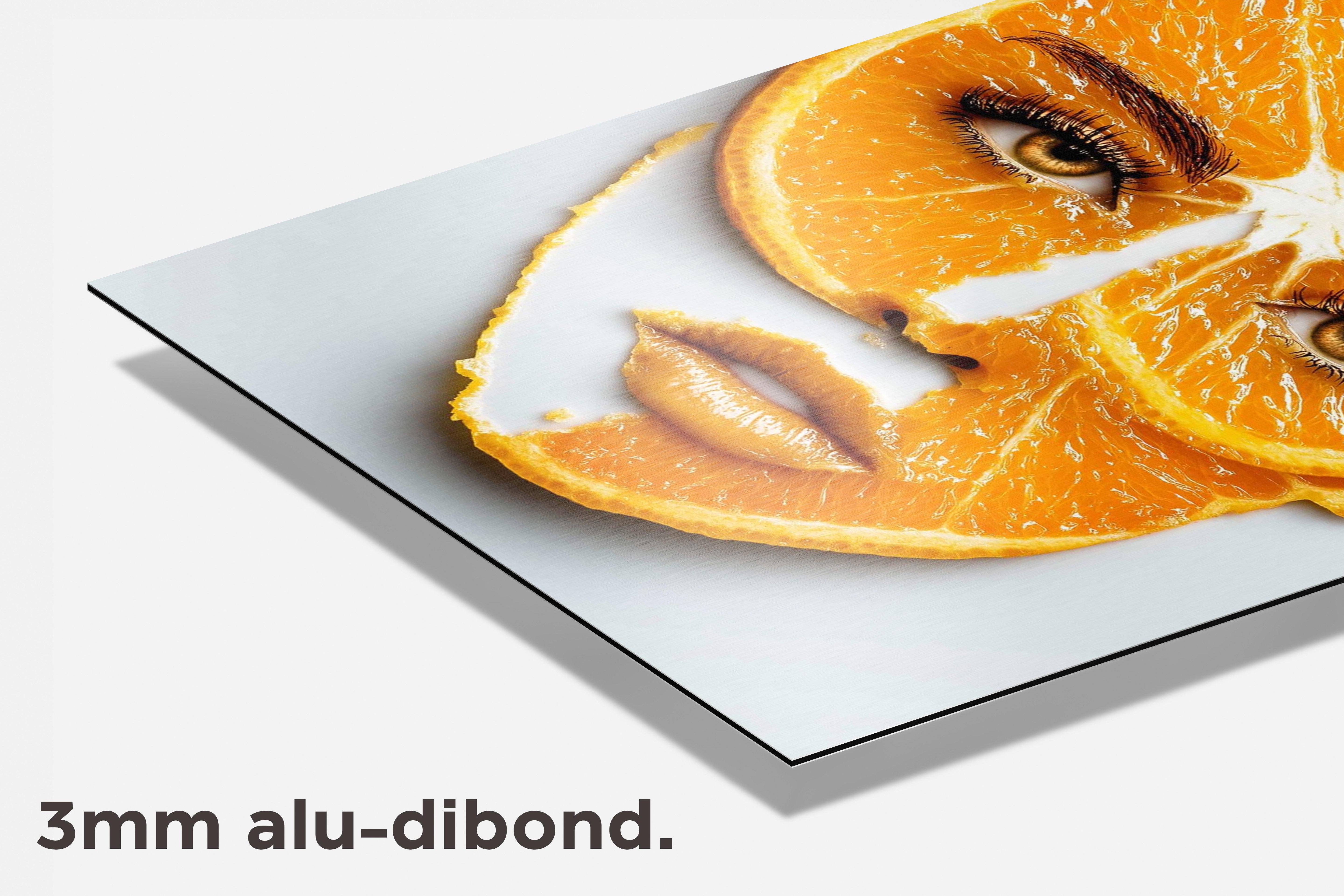 Oranje Vrouw dibond detail