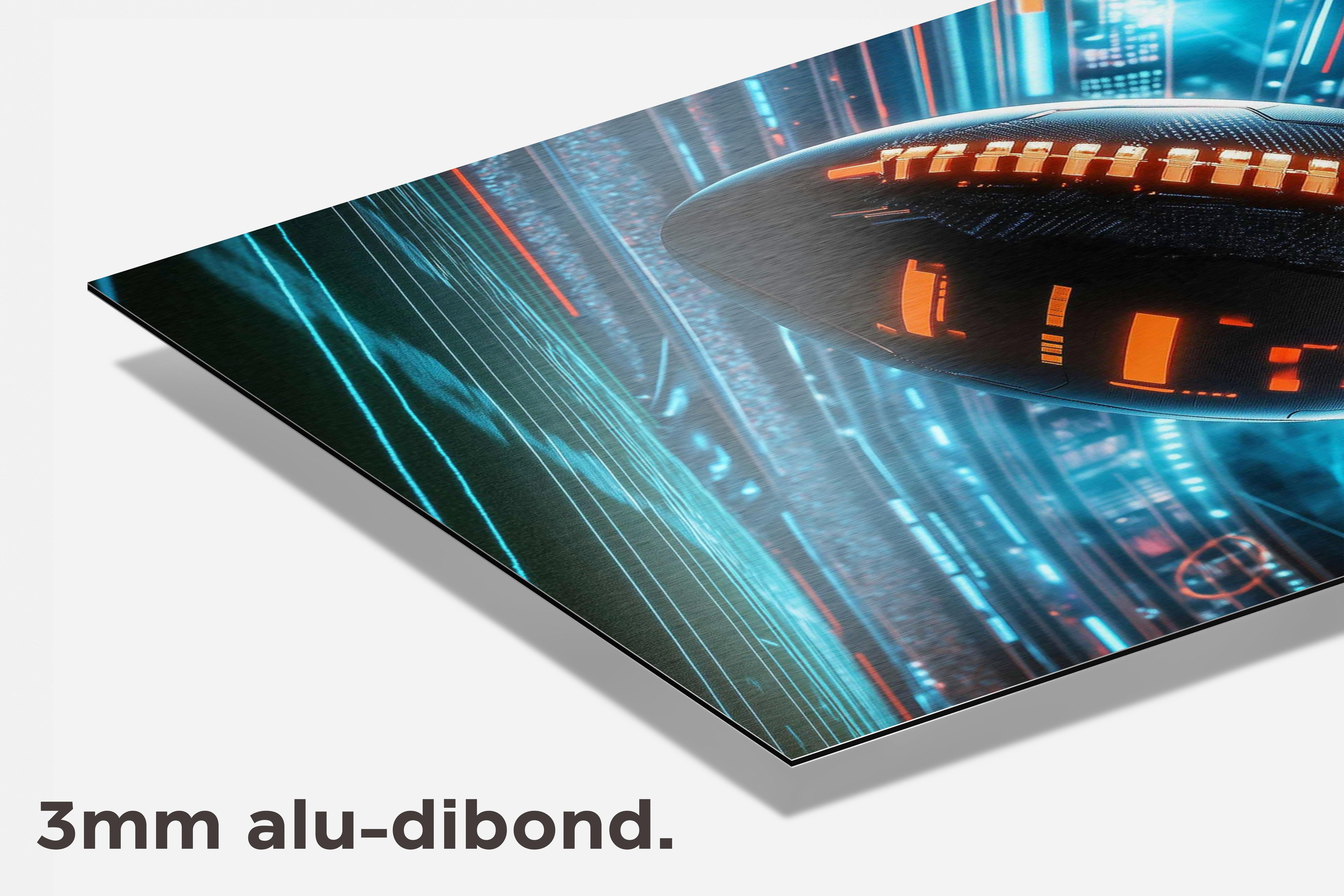 Futuristisch Voetbal dibond detail