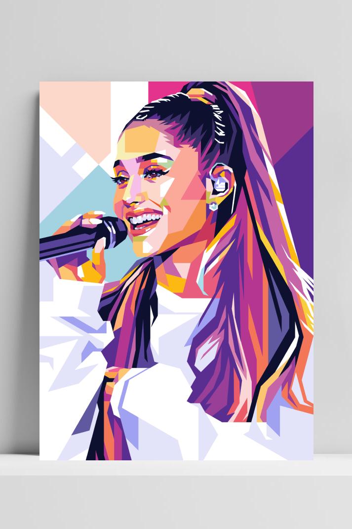 Ariana Grande op 3mm aluminium dibond