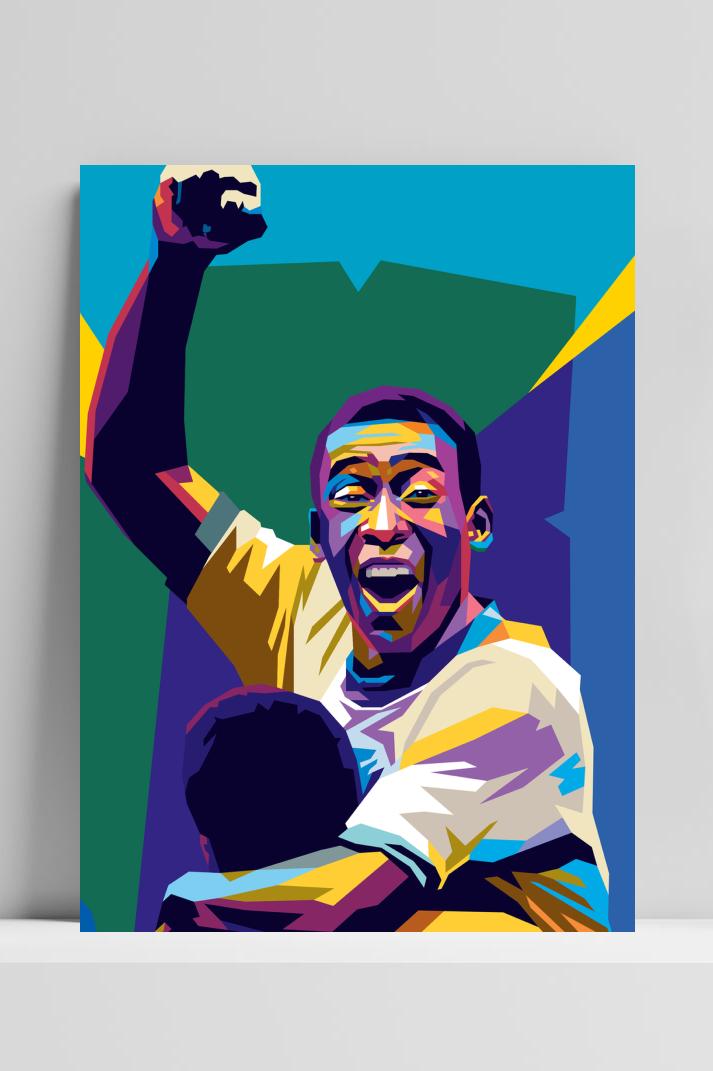 Pele Poster op 3mm aluminium dibond