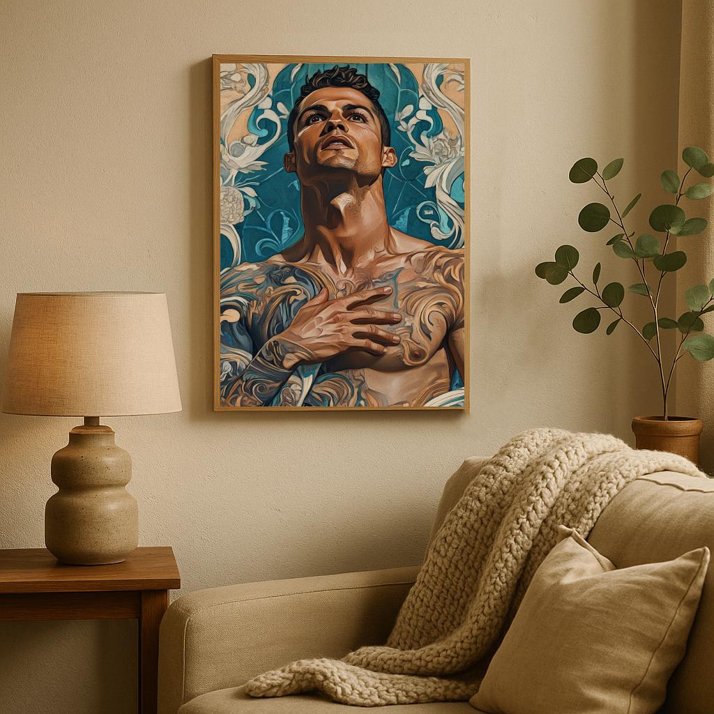 Cristiano Ronaldo Art Nouveau poster sfeerbeeld 2