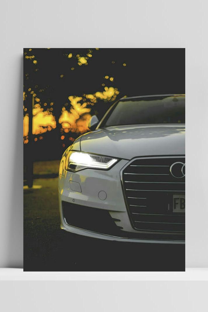 Auto Audi Poster op 3mm aluminium dibond