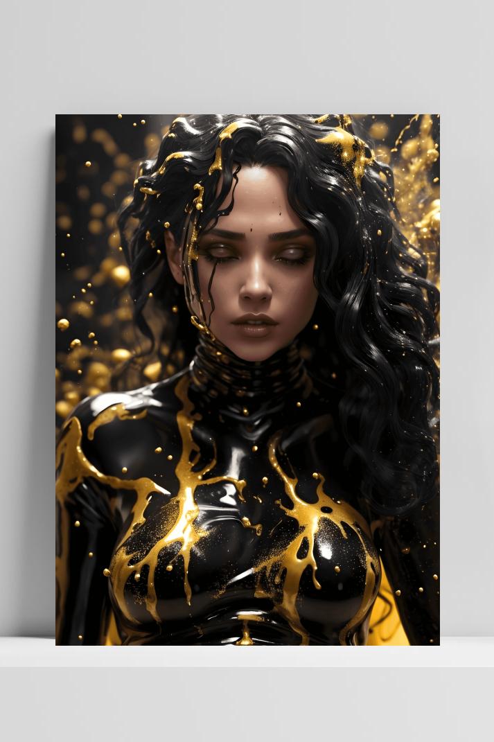 Zwart en Goud op 3mm aluminium dibond