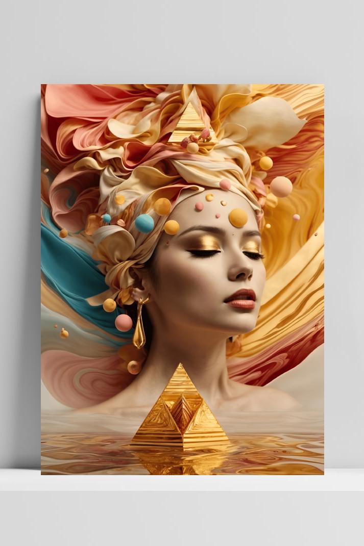 Piramide Droom op 3mm aluminium dibond