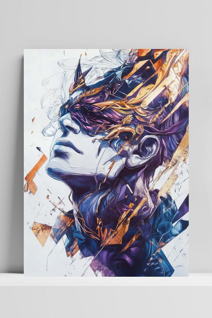 Mask Man op 3mm aluminium dibond