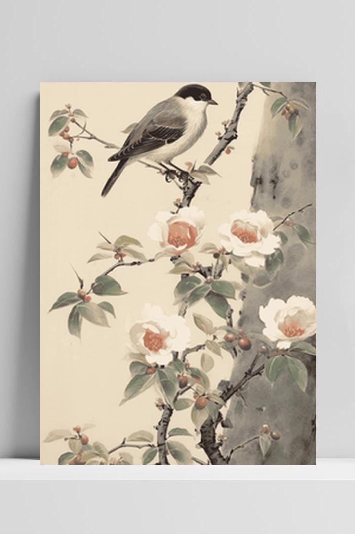 Vogel Poster op 3mm aluminium dibond
