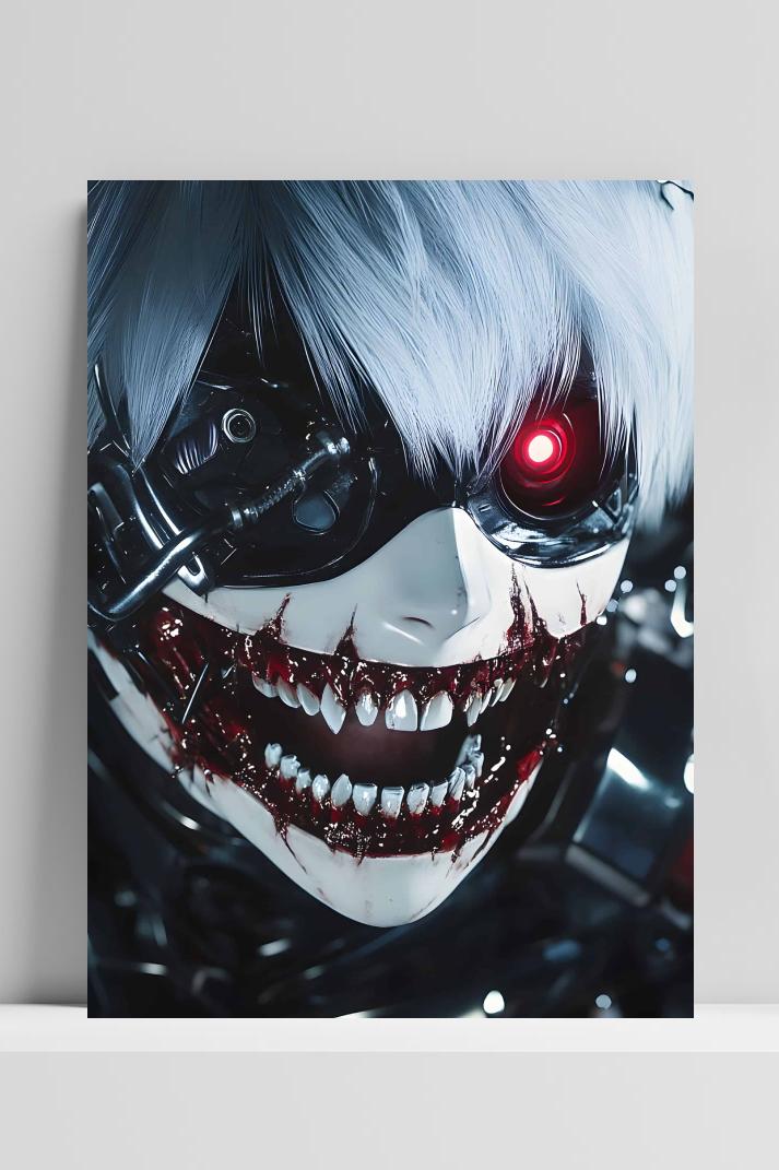 Kaneki Tokyo Ghoul op 3mm aluminium dibond