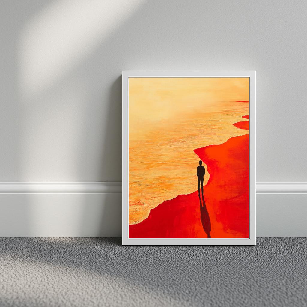 Man Silhouette Beach poster sfeerbeeld 3