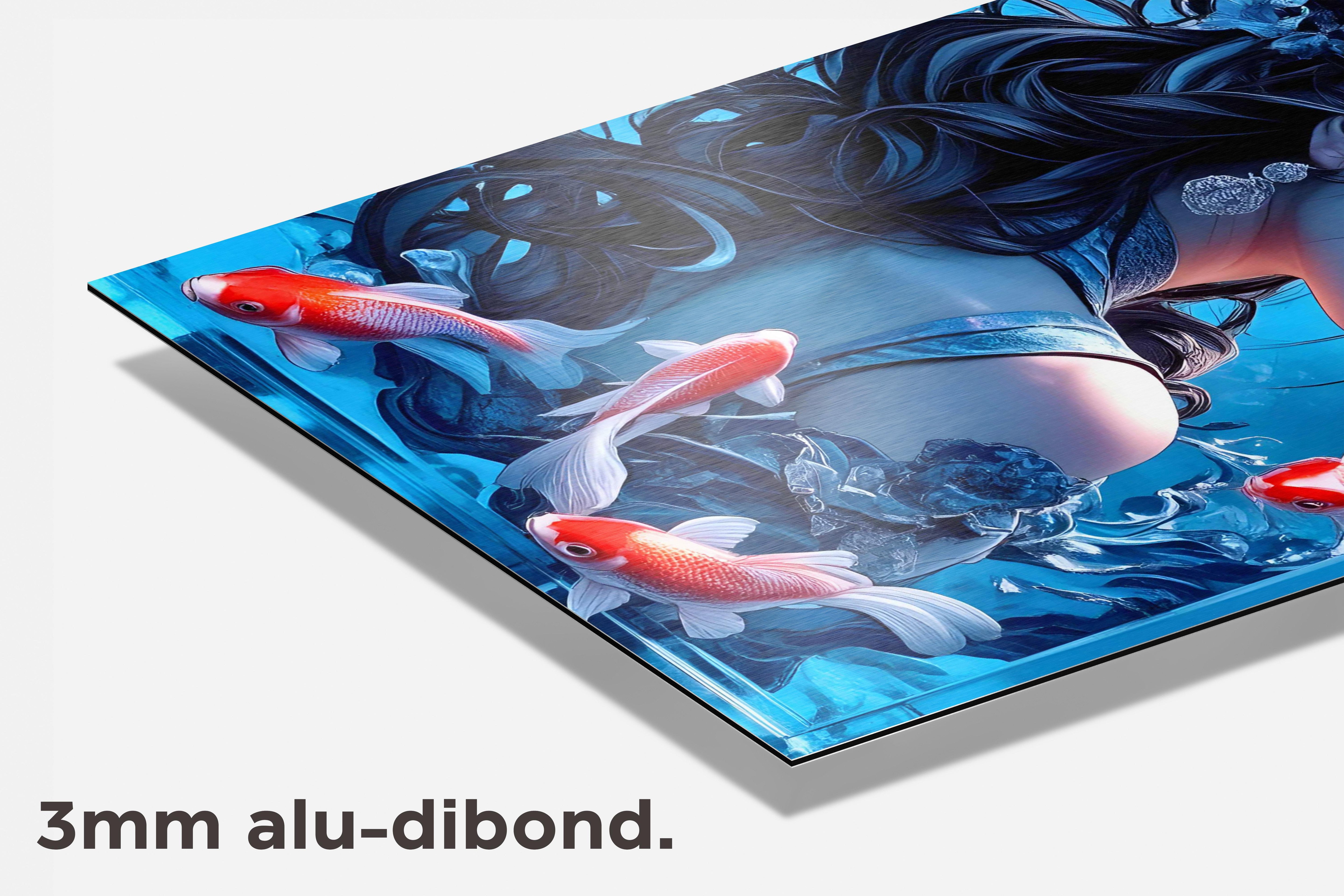 Koi Vis Meisje dibond detail