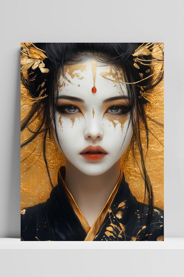 Oriëntaals Portret op 3mm aluminium dibond