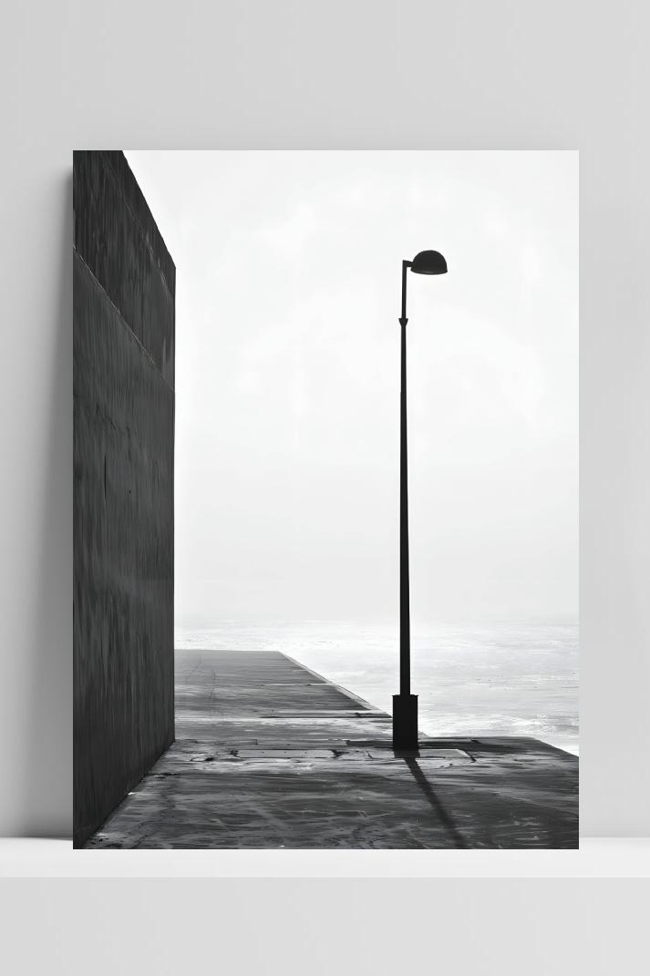 Lamp op Dok op 3mm aluminium dibond