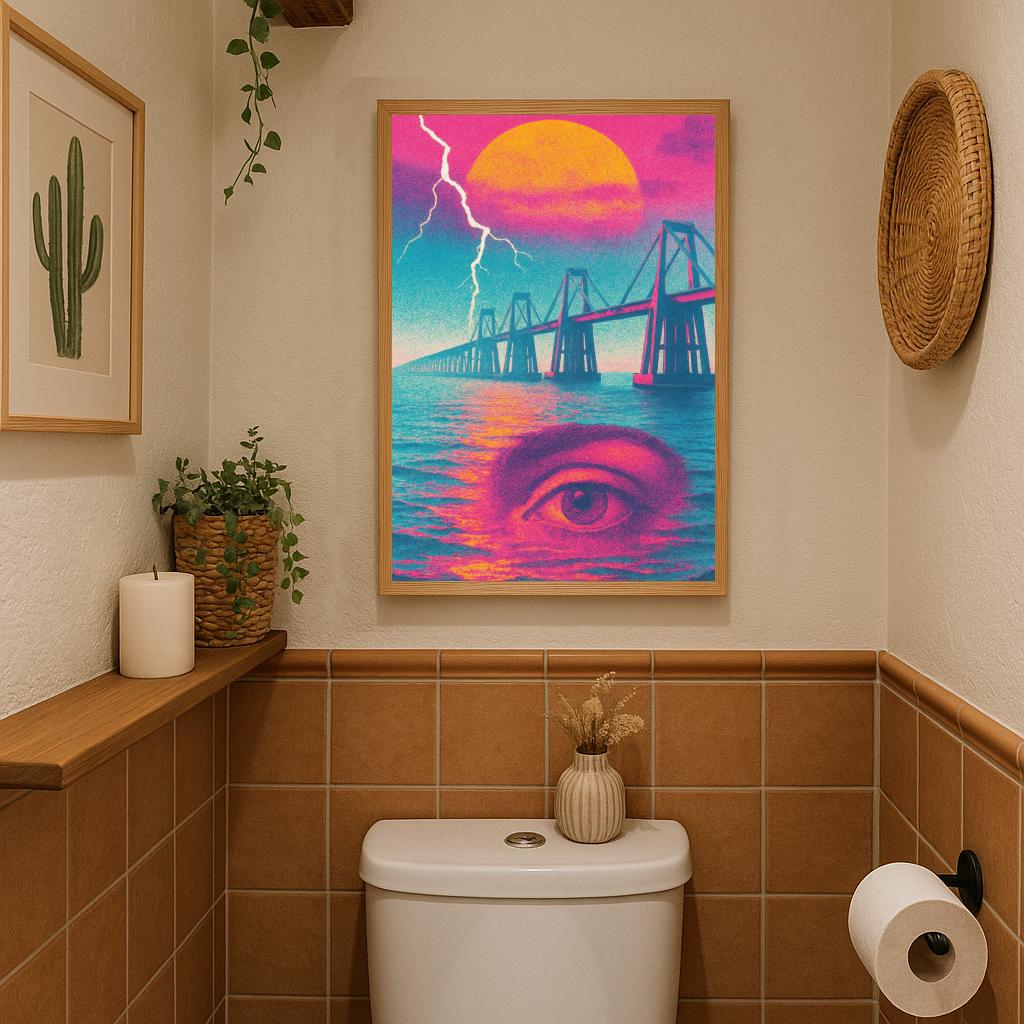 Eye Bridge Surreal Retro poster sfeerbeeld 3
