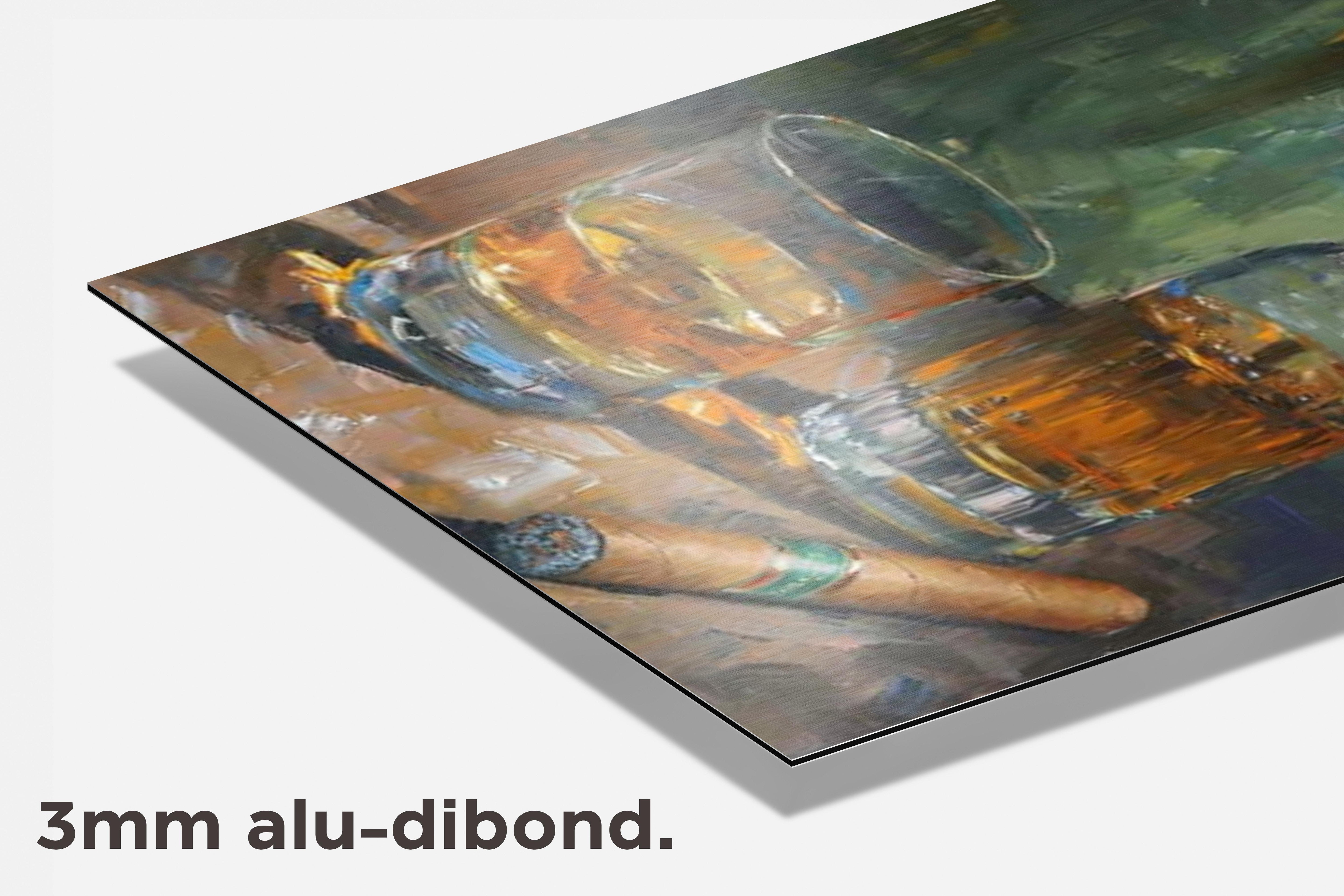 Whisky Sigaar dibond detail