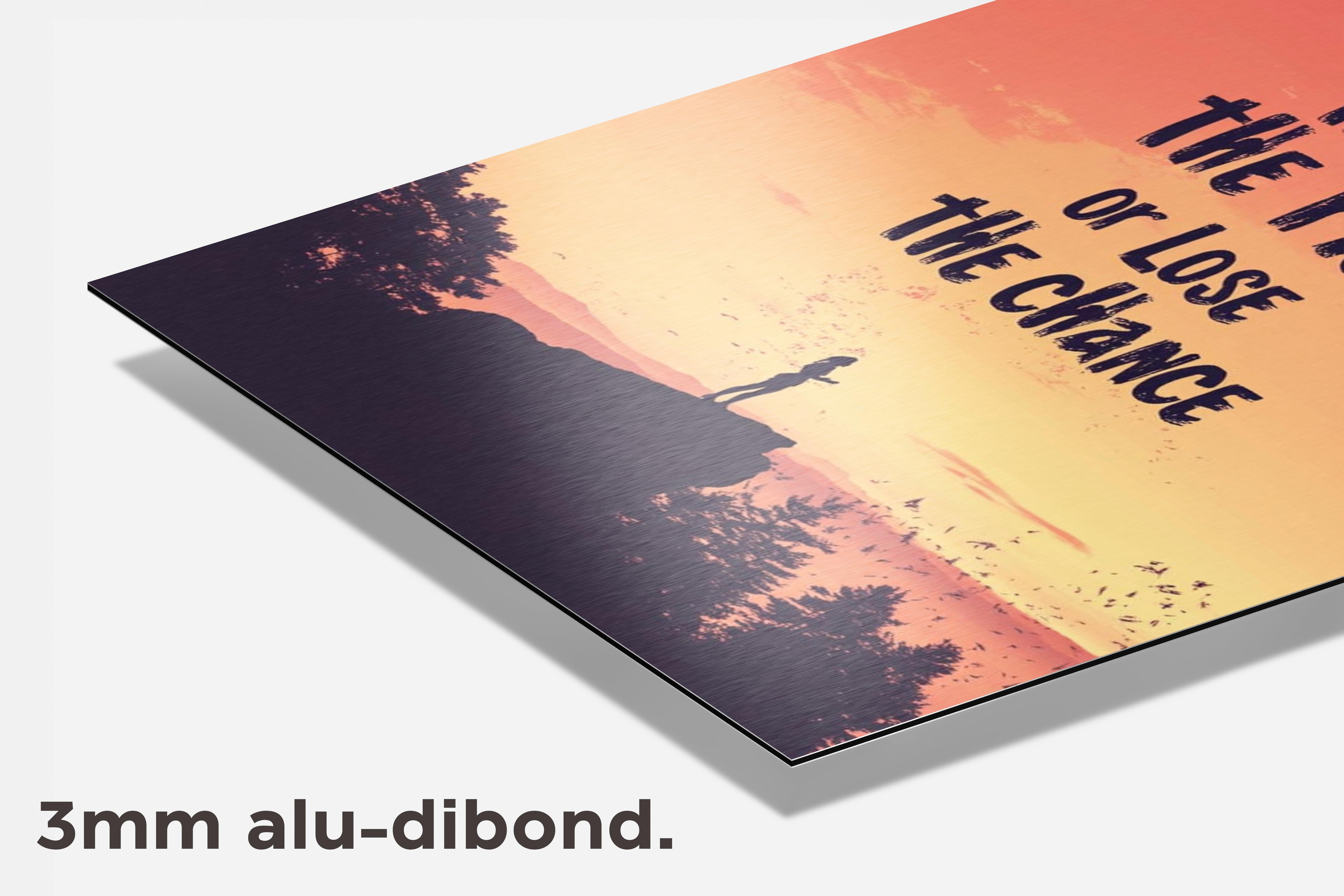 Take the Risk dibond detail