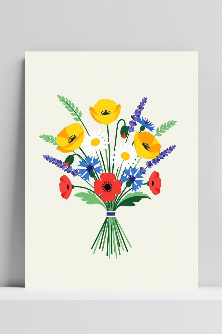 Flowers Minimalist poster van 25 Artstreet