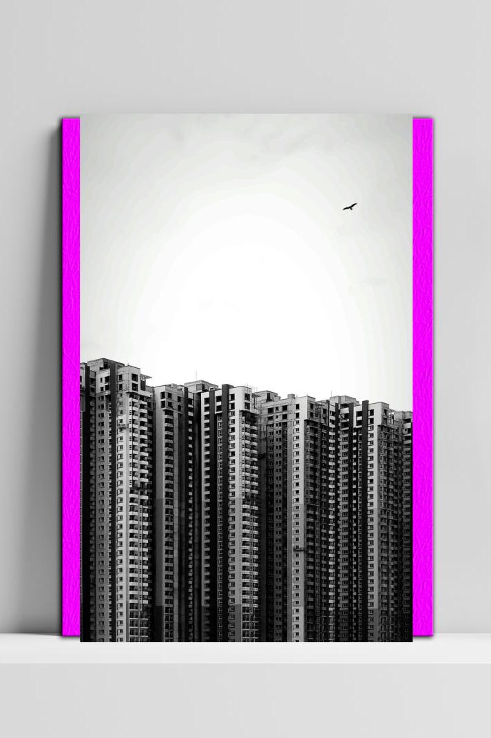 Urban Flat op 3mm aluminium dibond