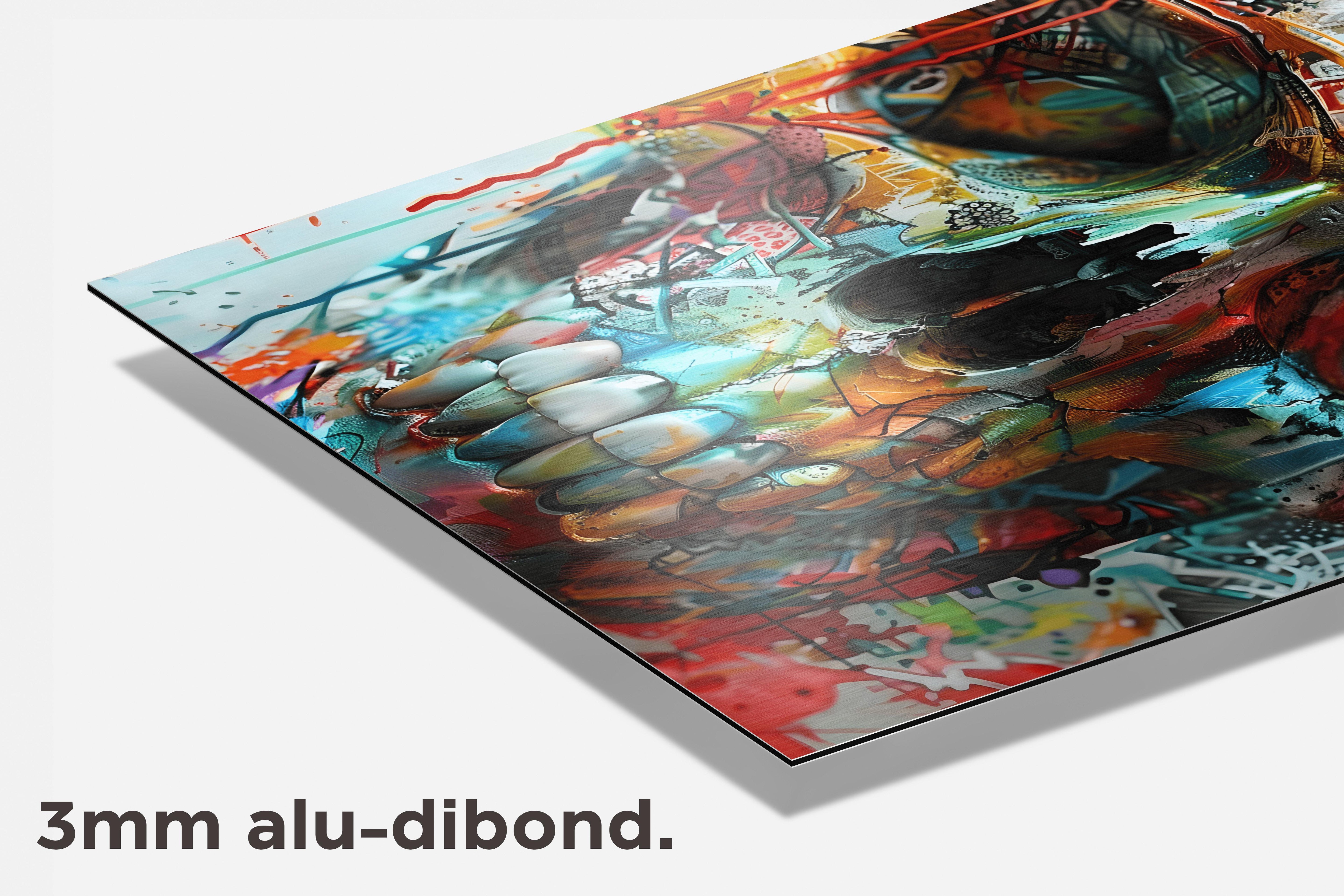 Skul Kleurrijk dibond detail