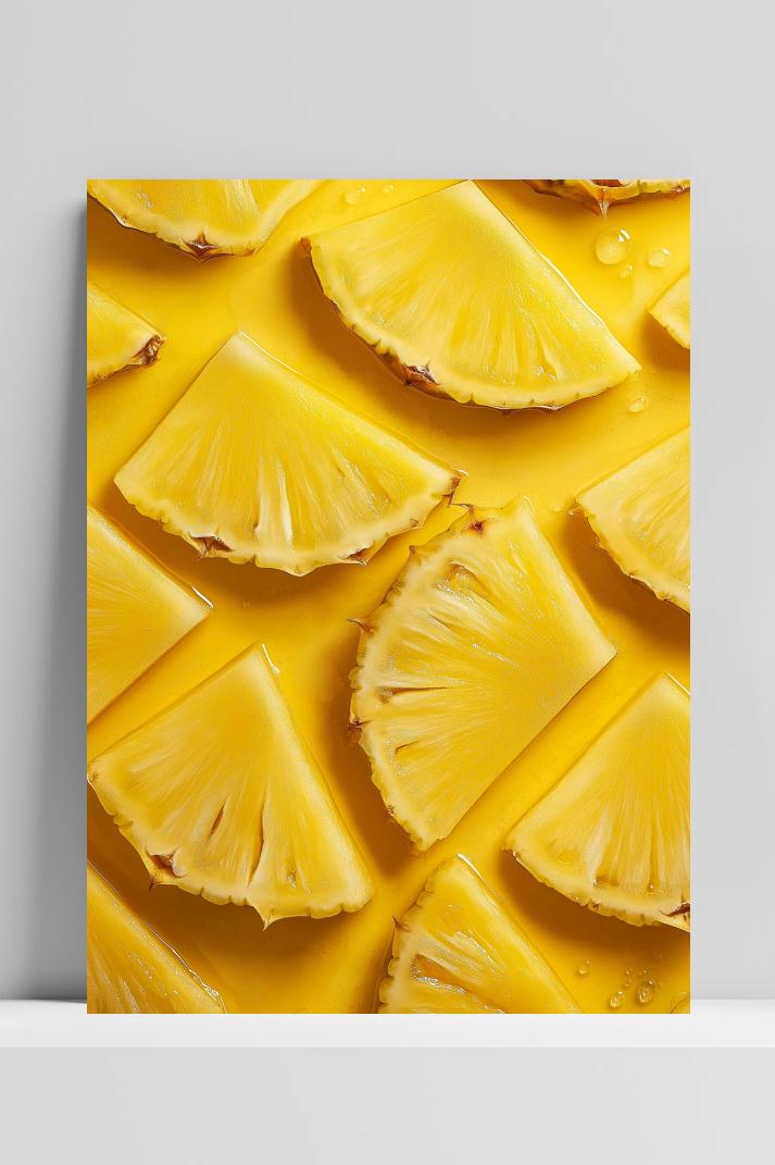 Ananas op 3mm aluminium dibond