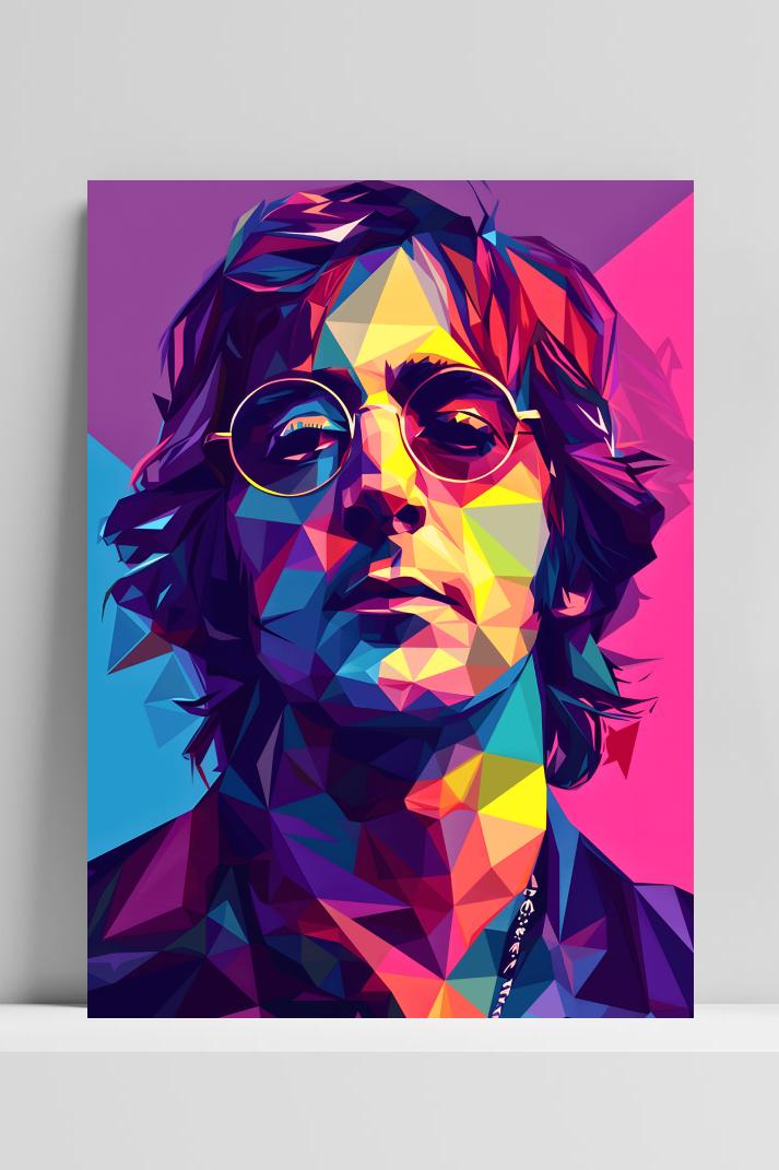 John Lennon WPAP op 3mm aluminium dibond